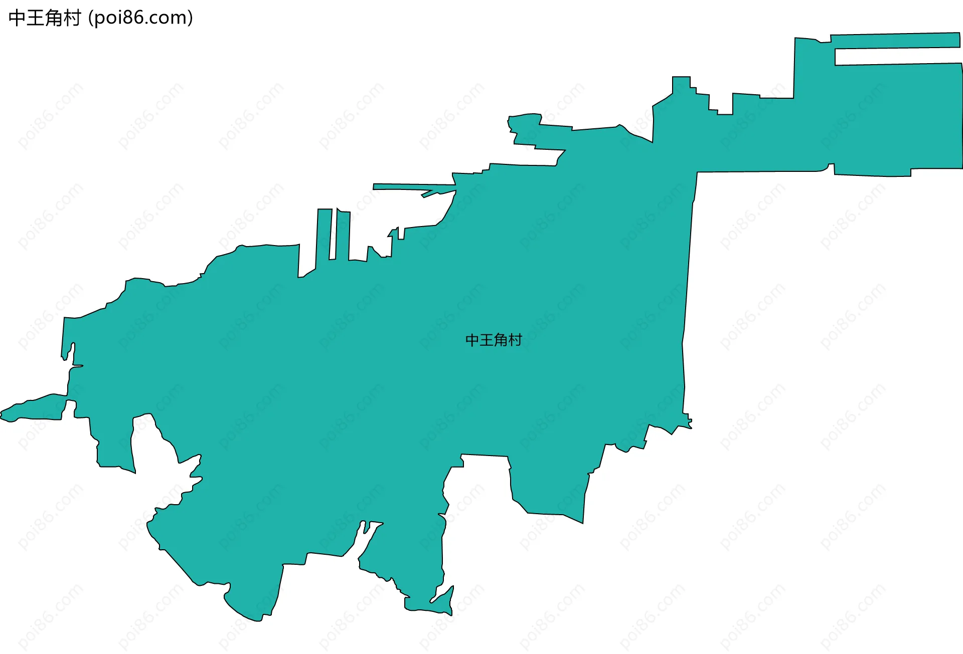 中王角村边界地图