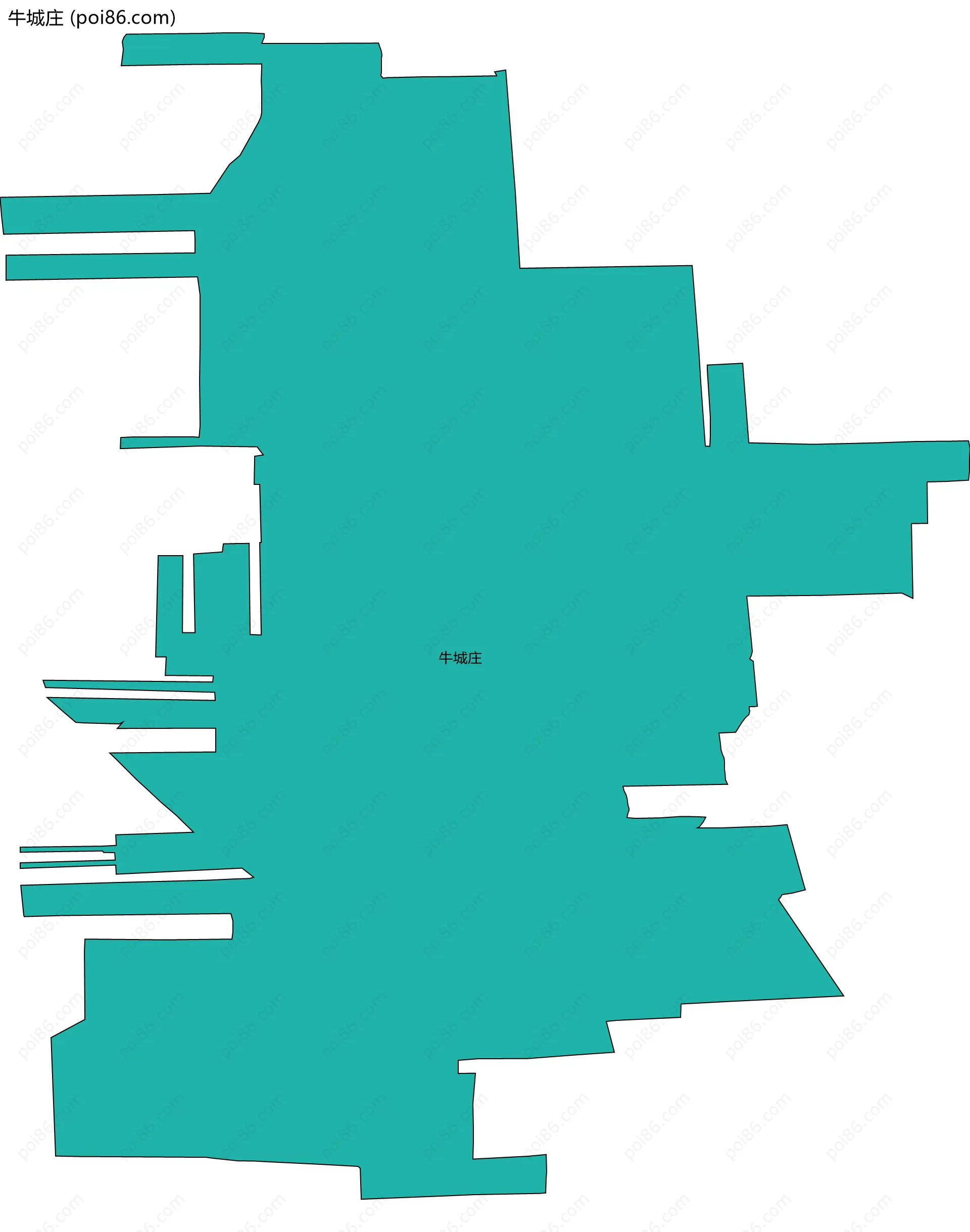 牛城庄边界地图