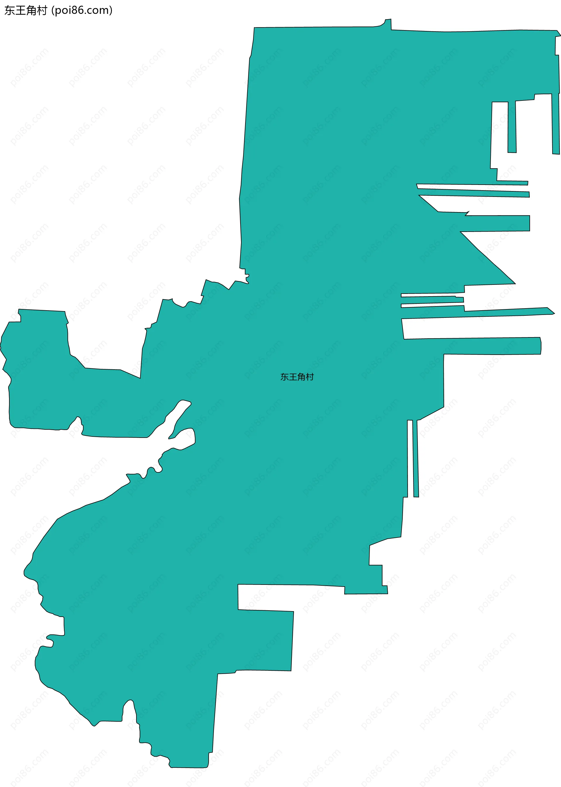 东王角村边界地图