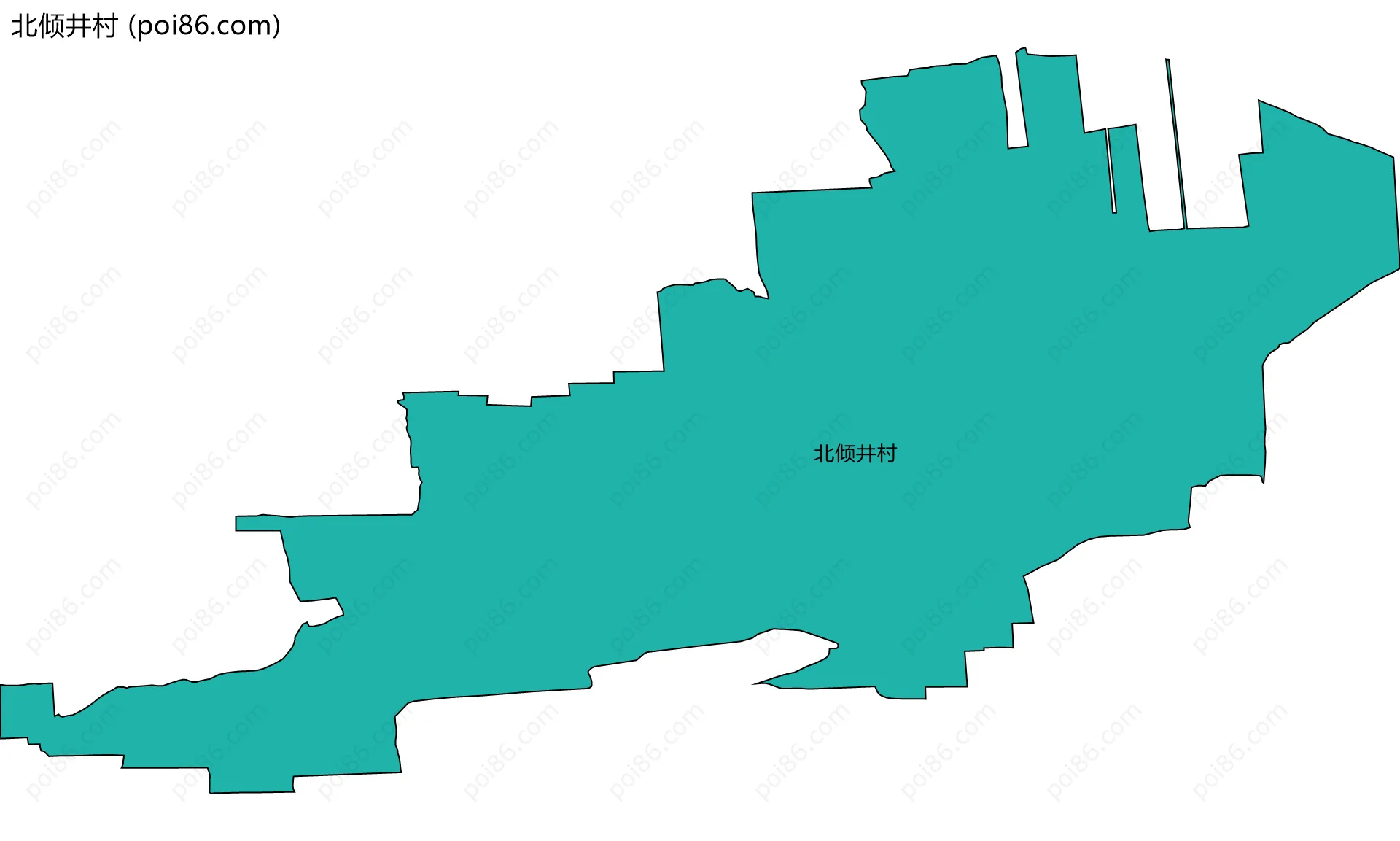 北倾井村边界地图