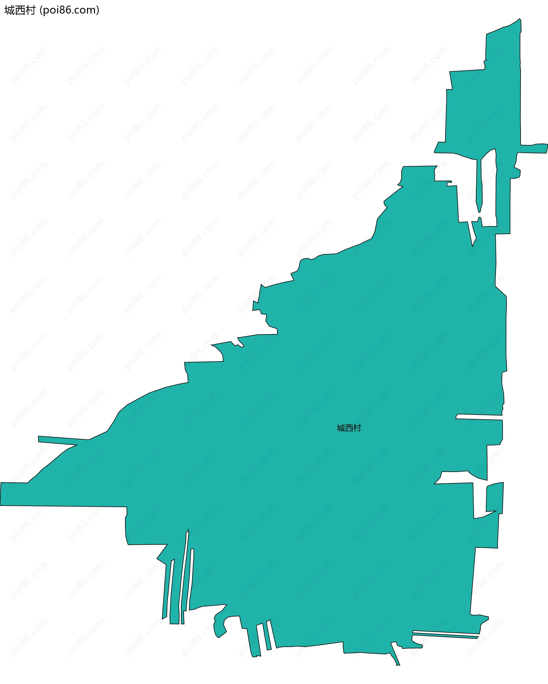 城西村边界地图