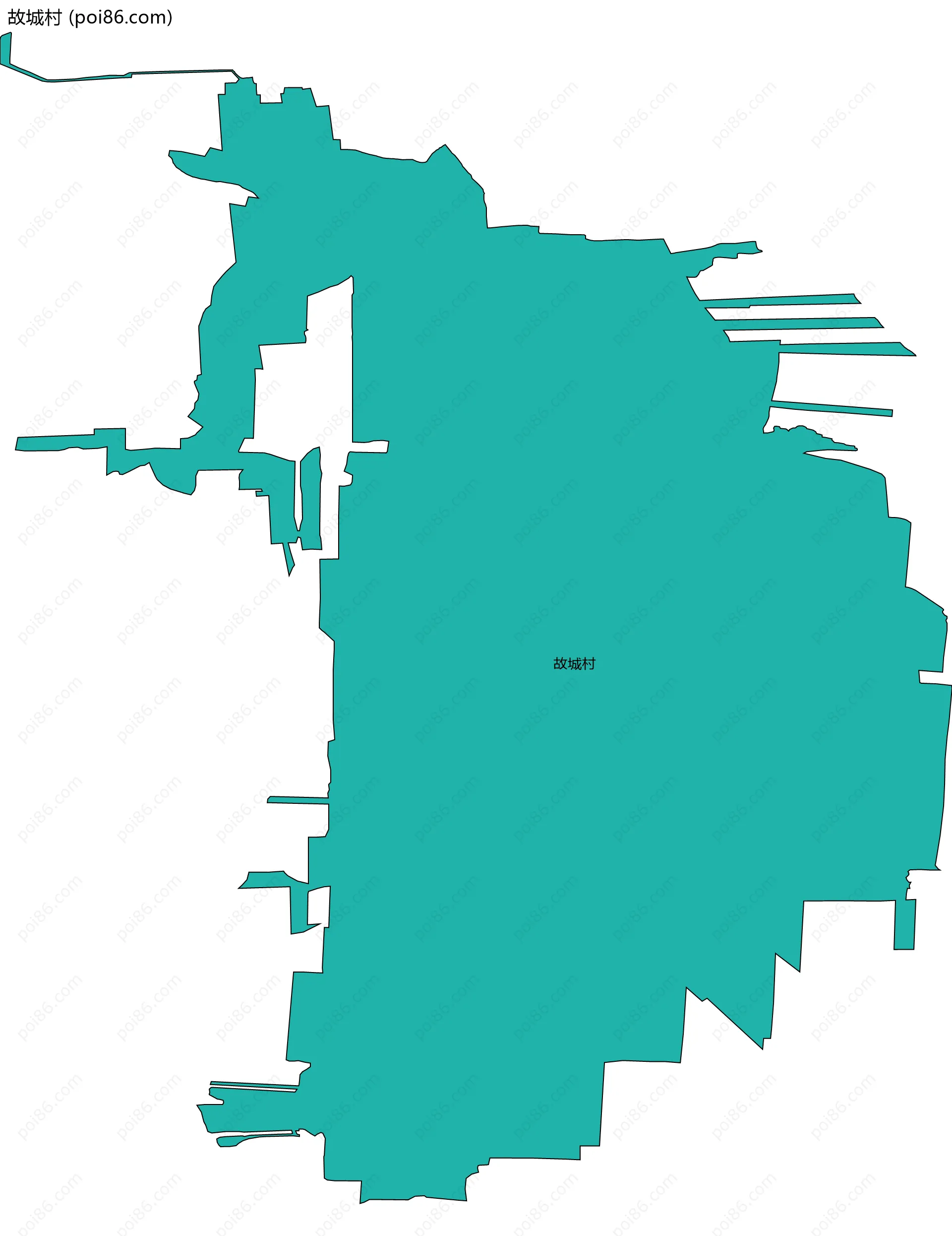 故城村边界地图