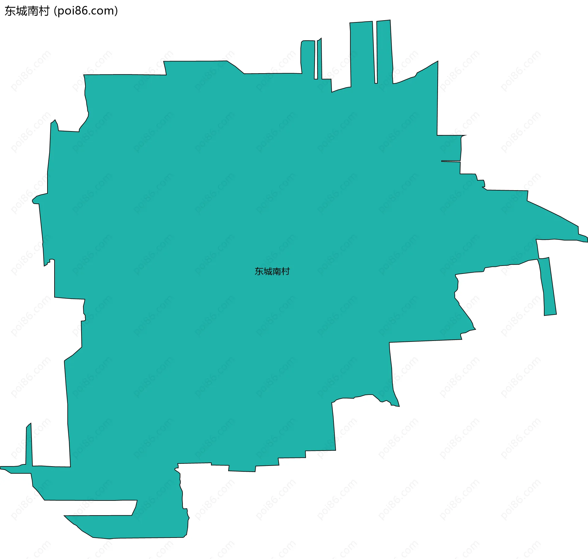 东城南村边界地图
