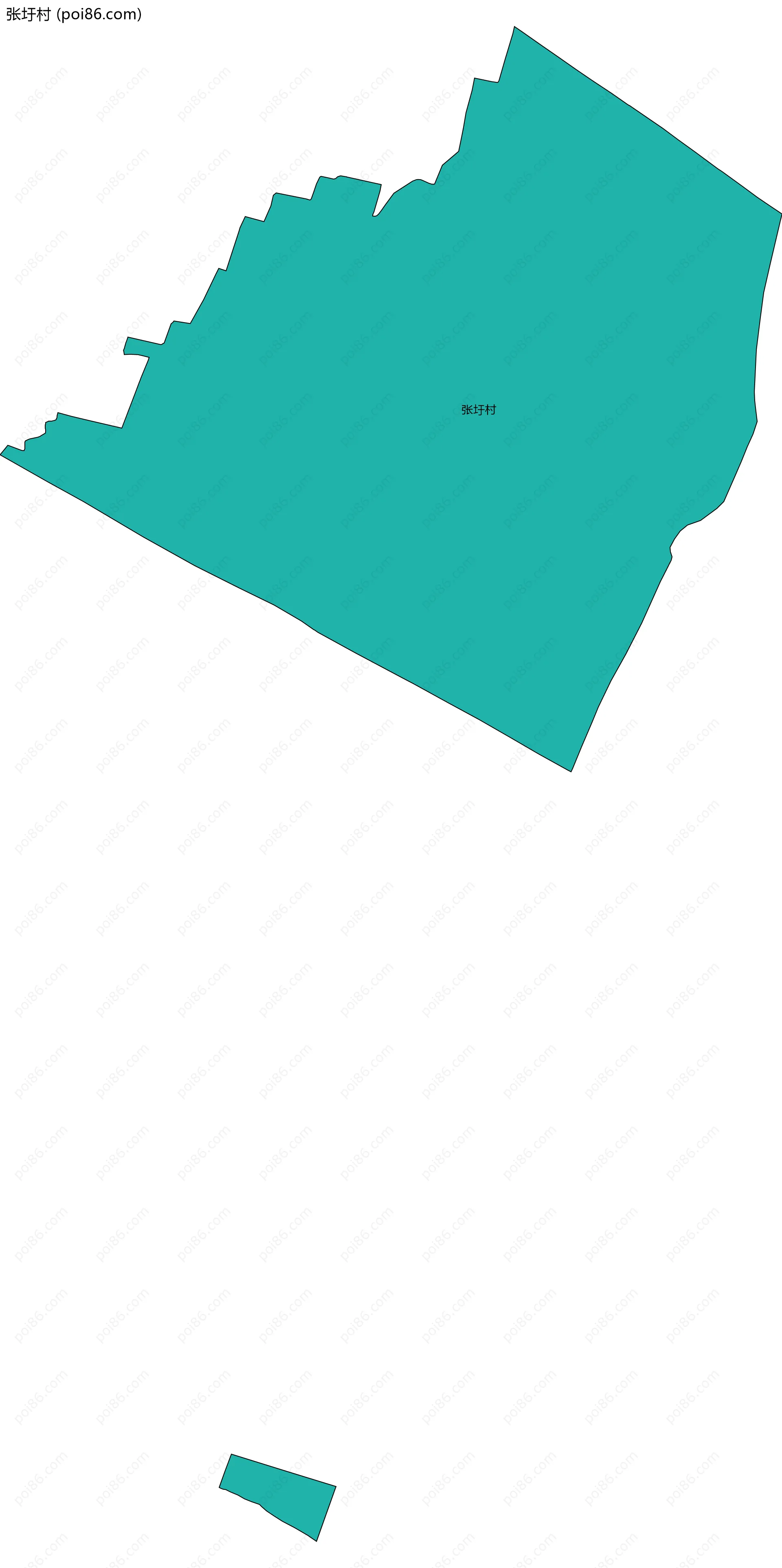 张圩村边界地图