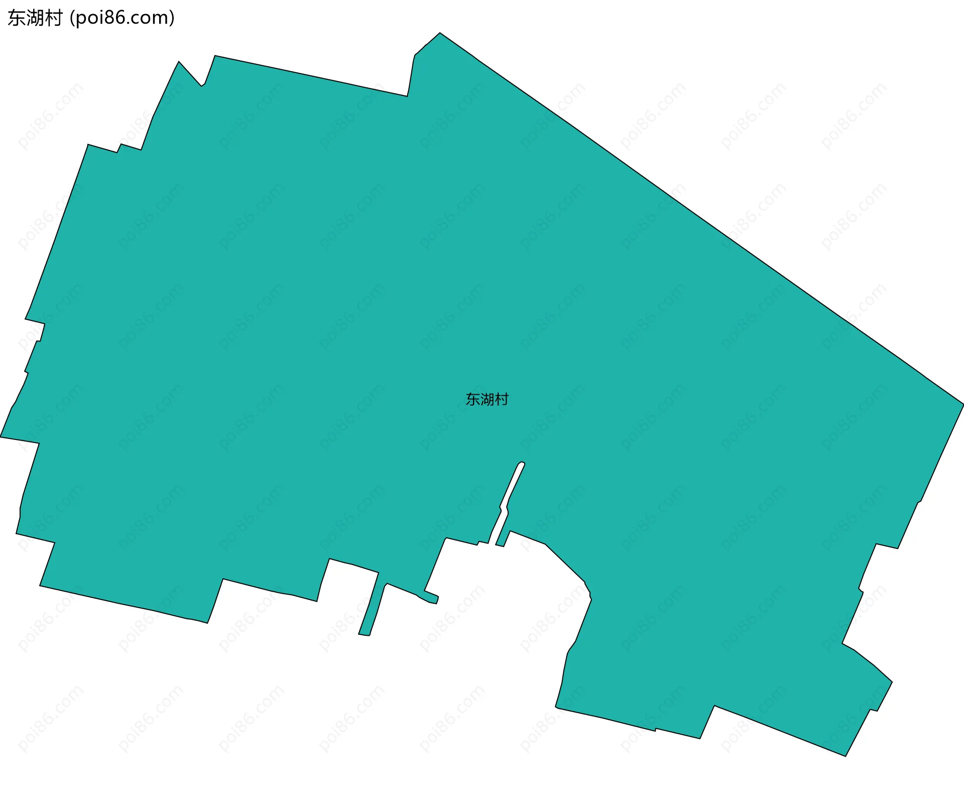 东湖村边界地图