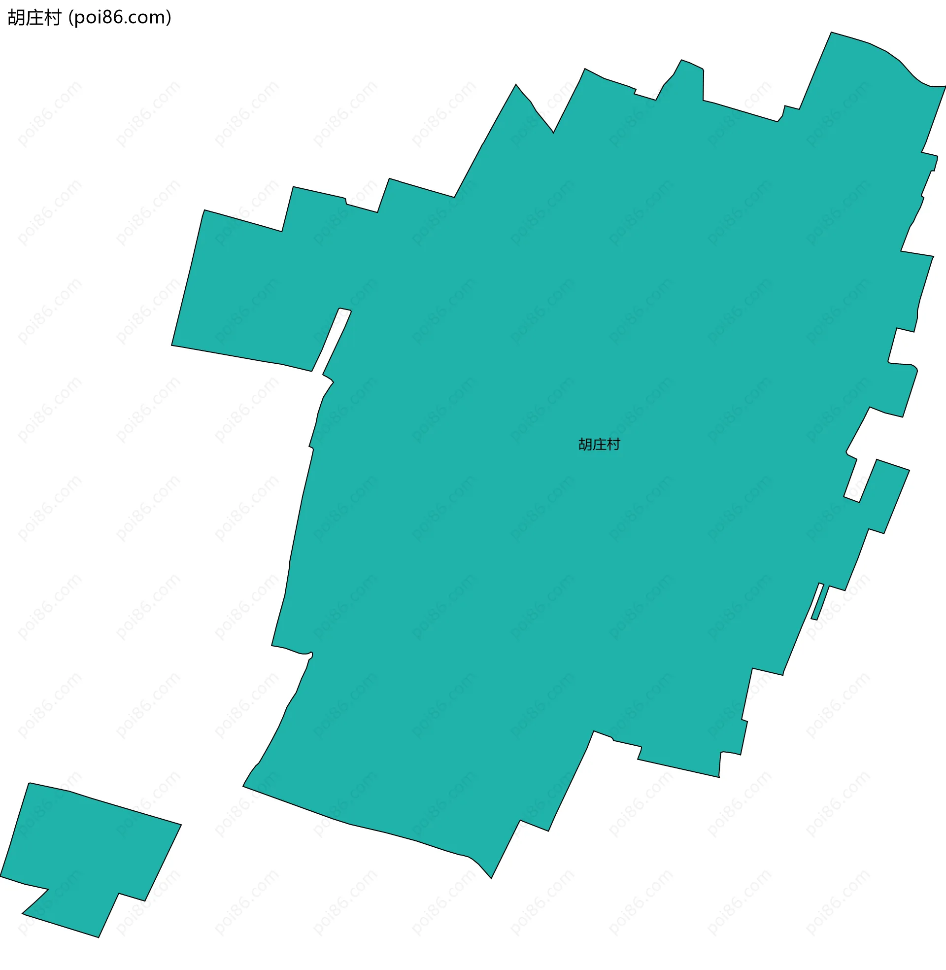 胡庄村边界地图