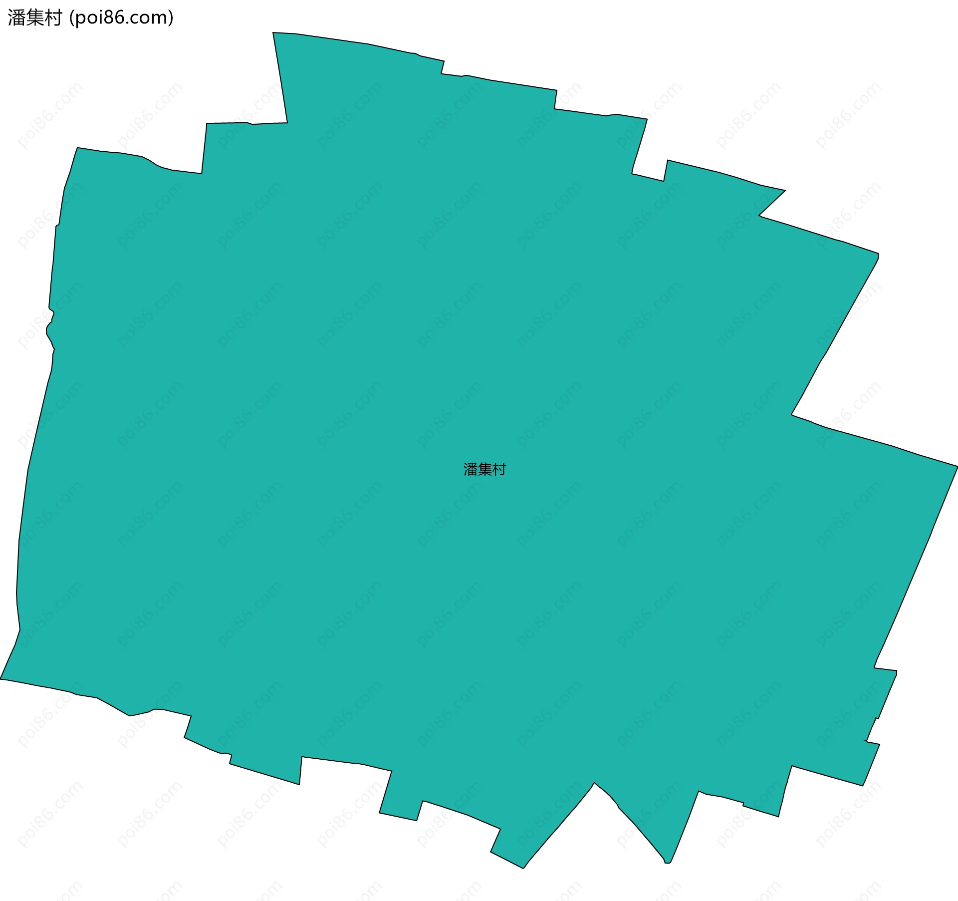 潘集村边界地图