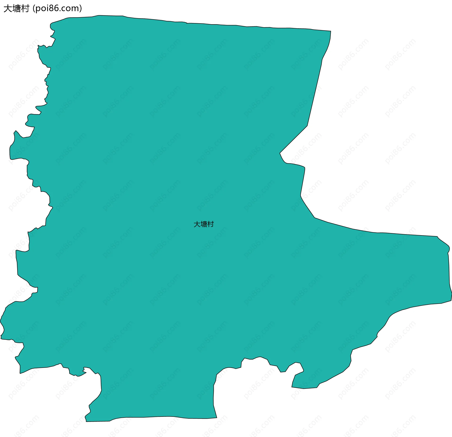 大塘村边界地图
