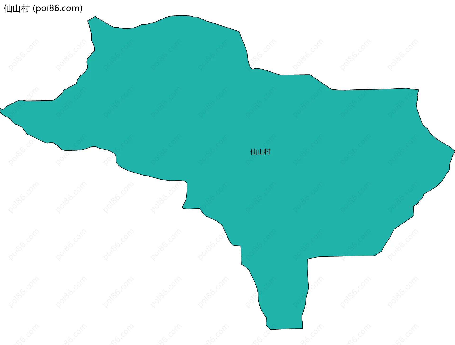 仙山村边界地图