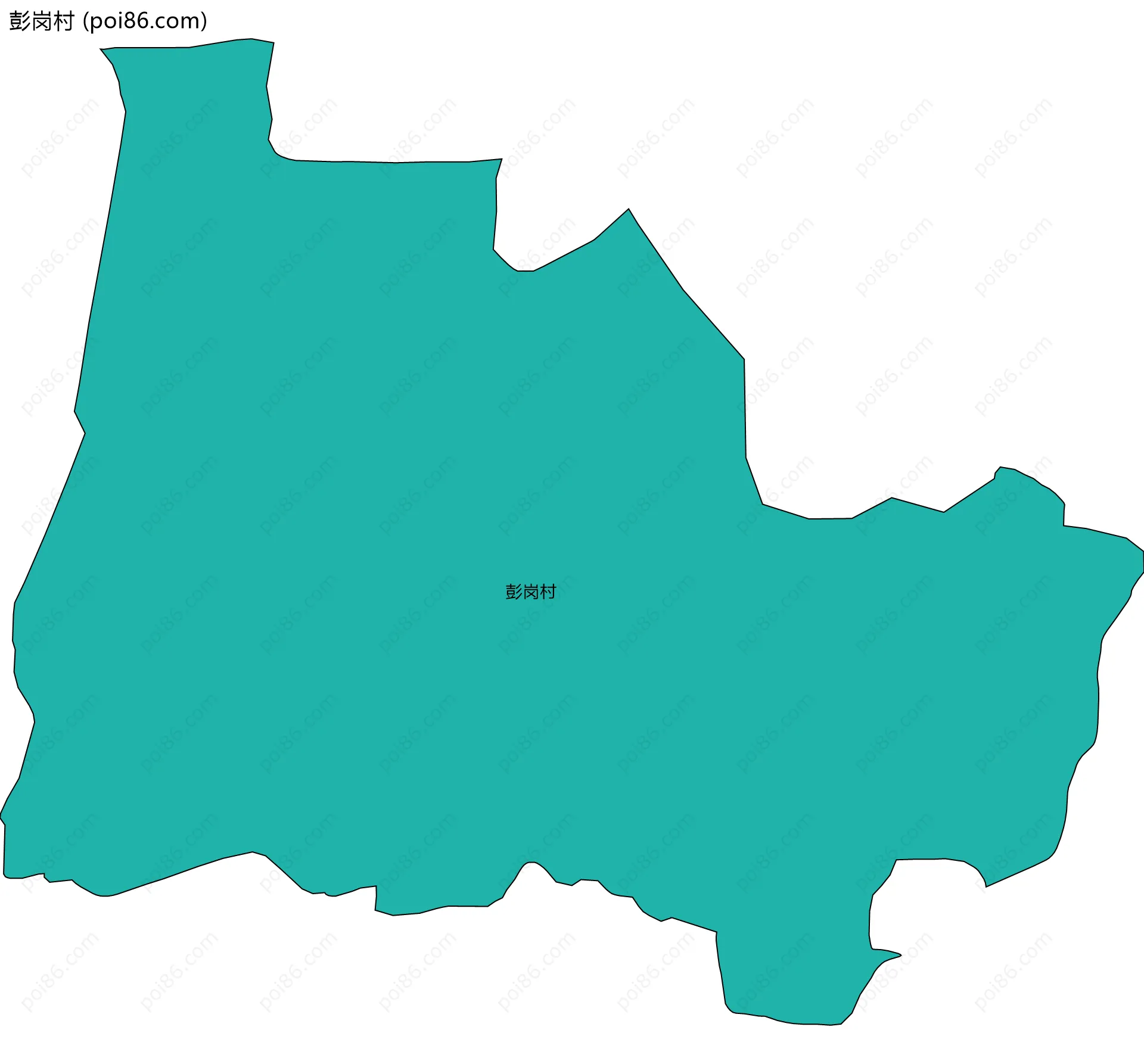 彭岗村边界地图