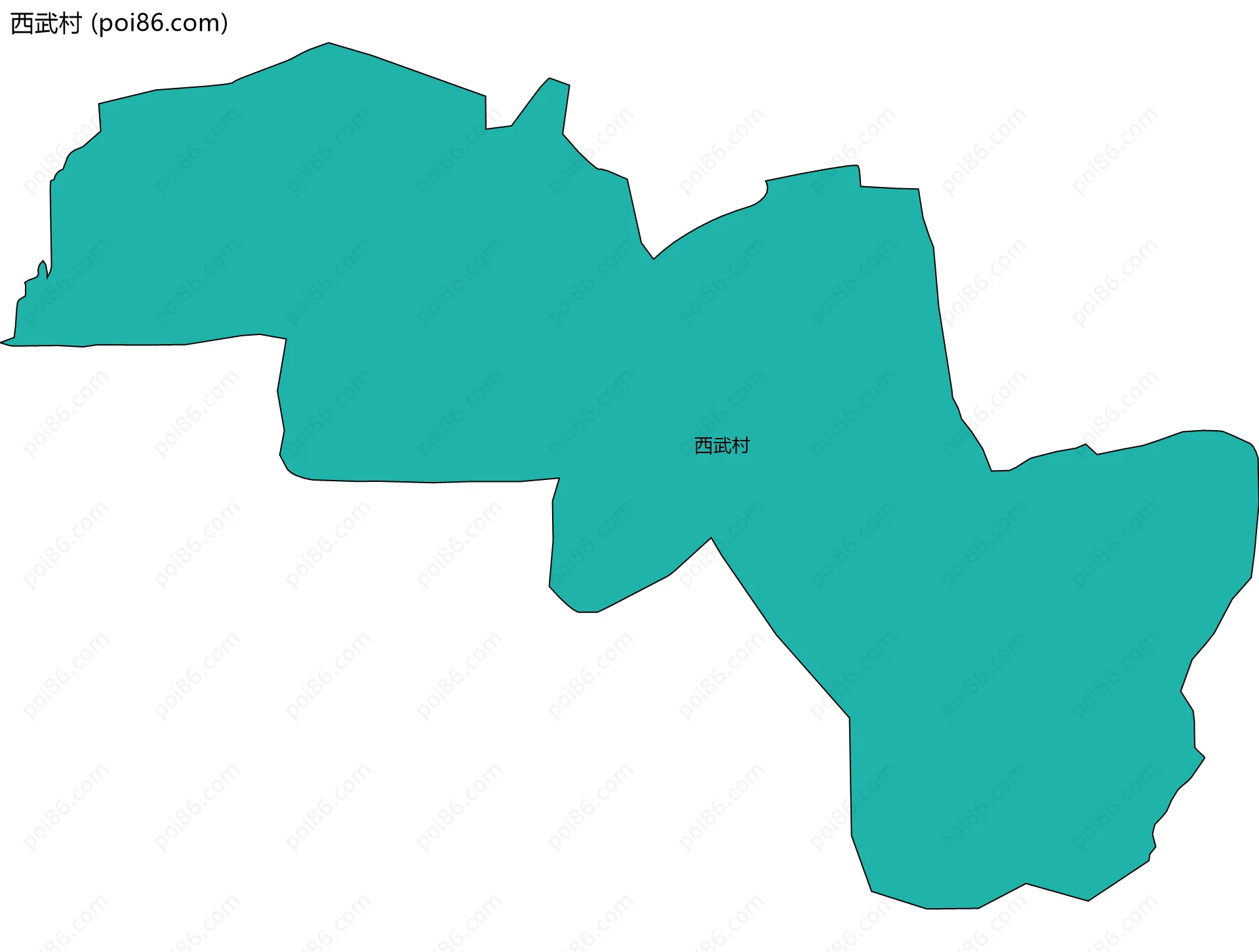 西武村边界地图