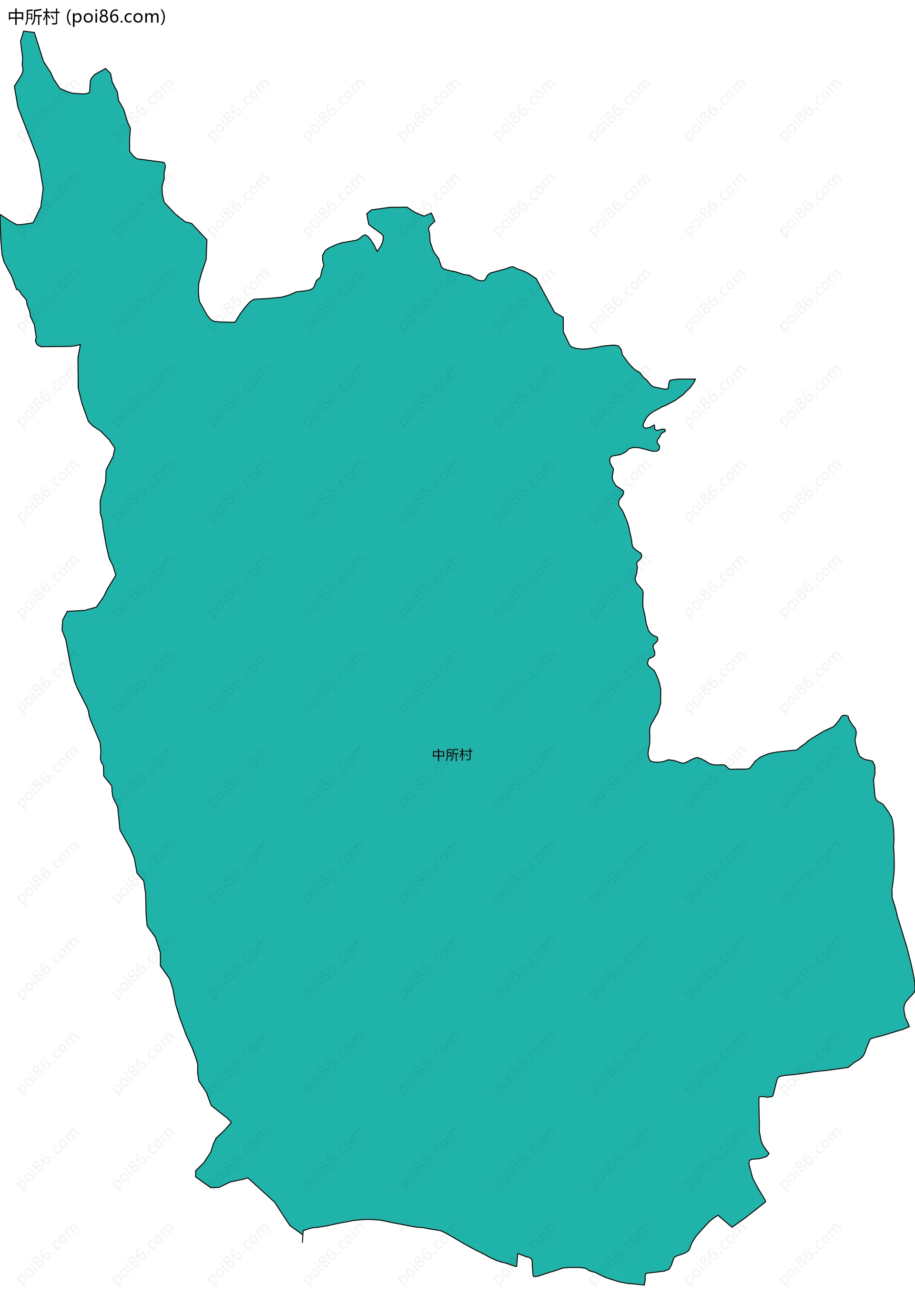 中所村边界地图