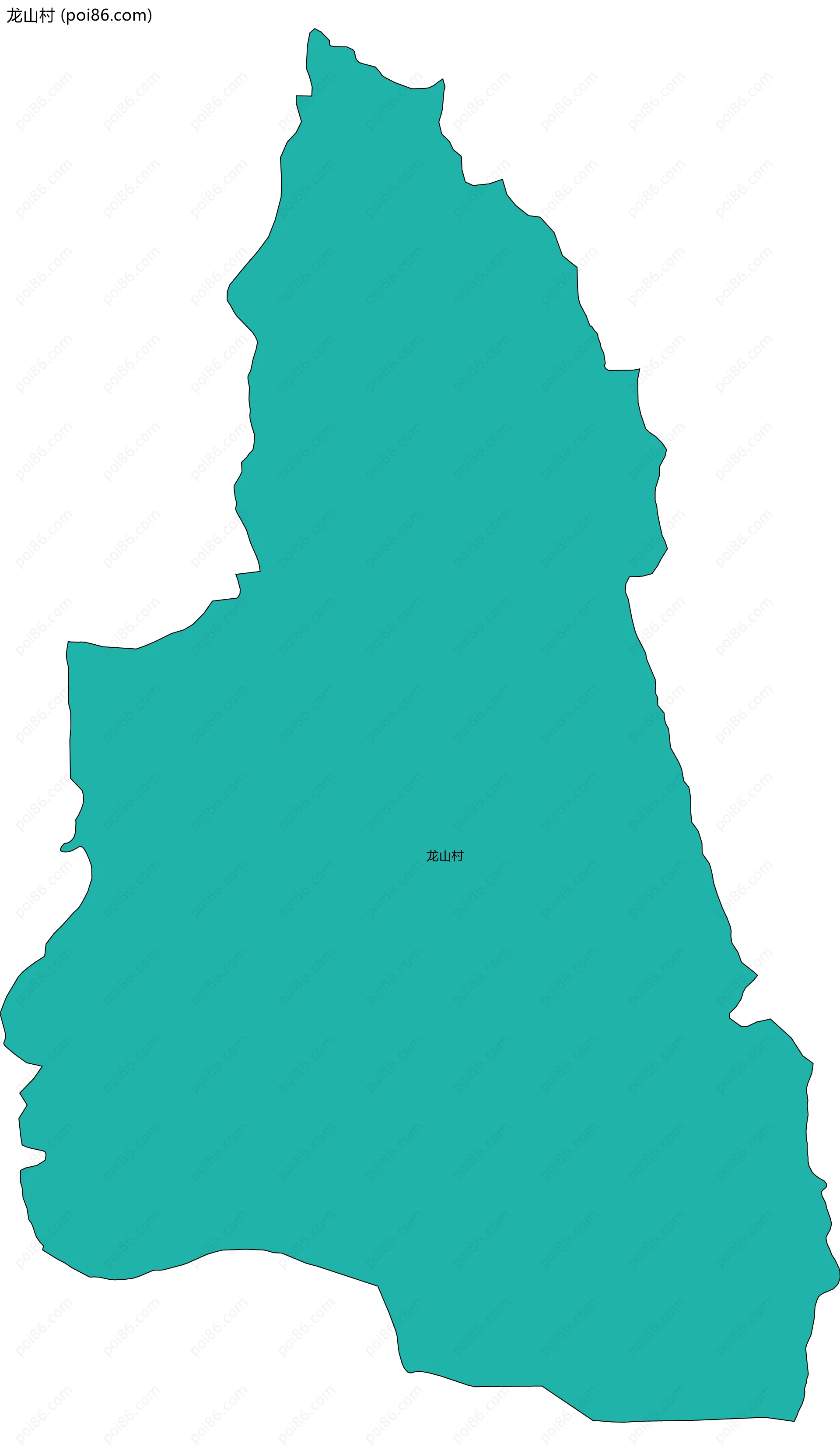 龙山村边界地图