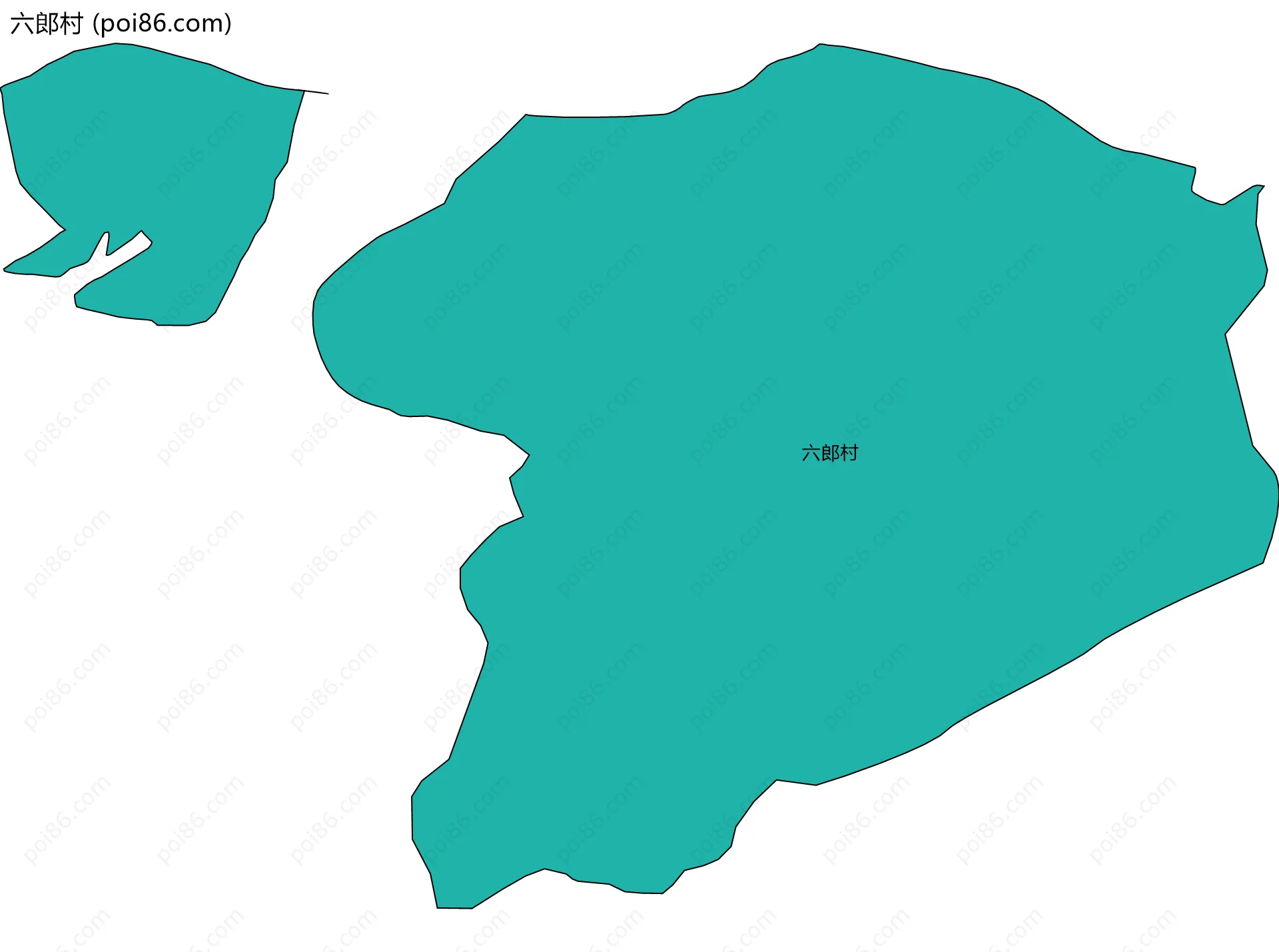 六郎村边界地图