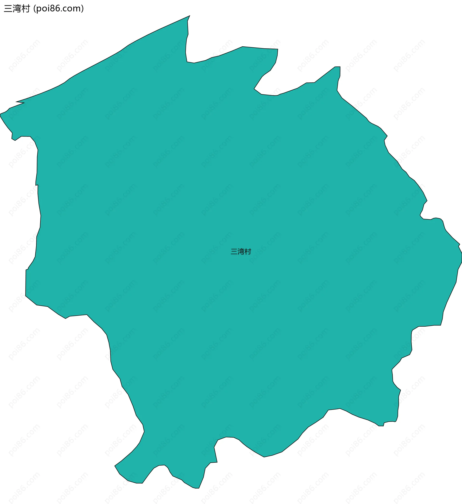 三湾村边界地图