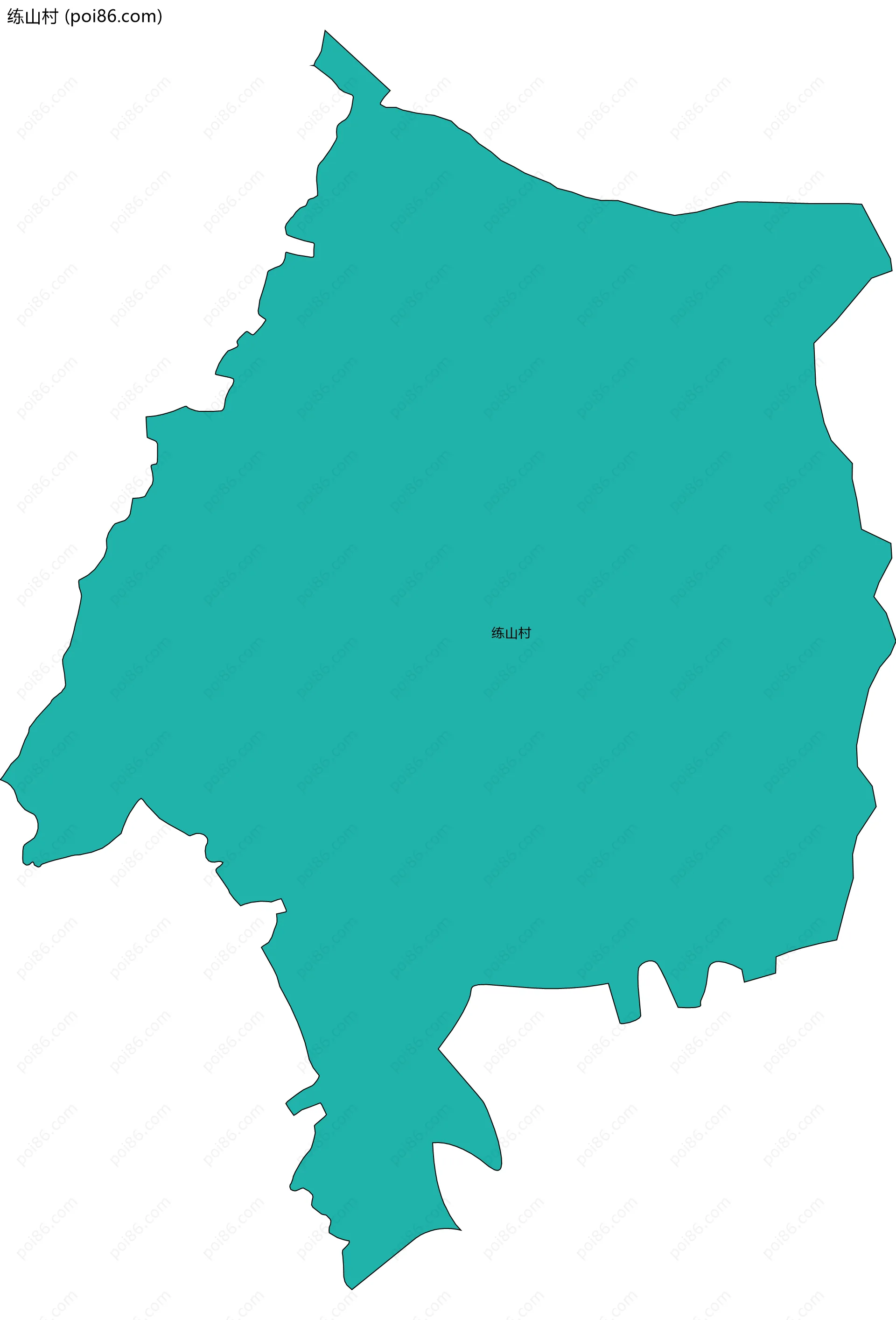 练山村边界地图