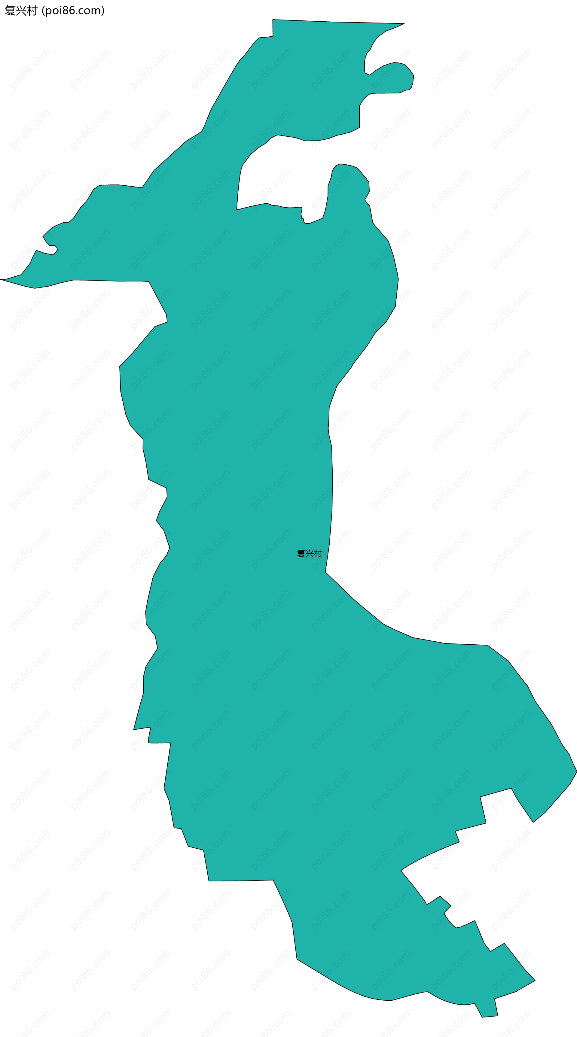 复兴村边界地图