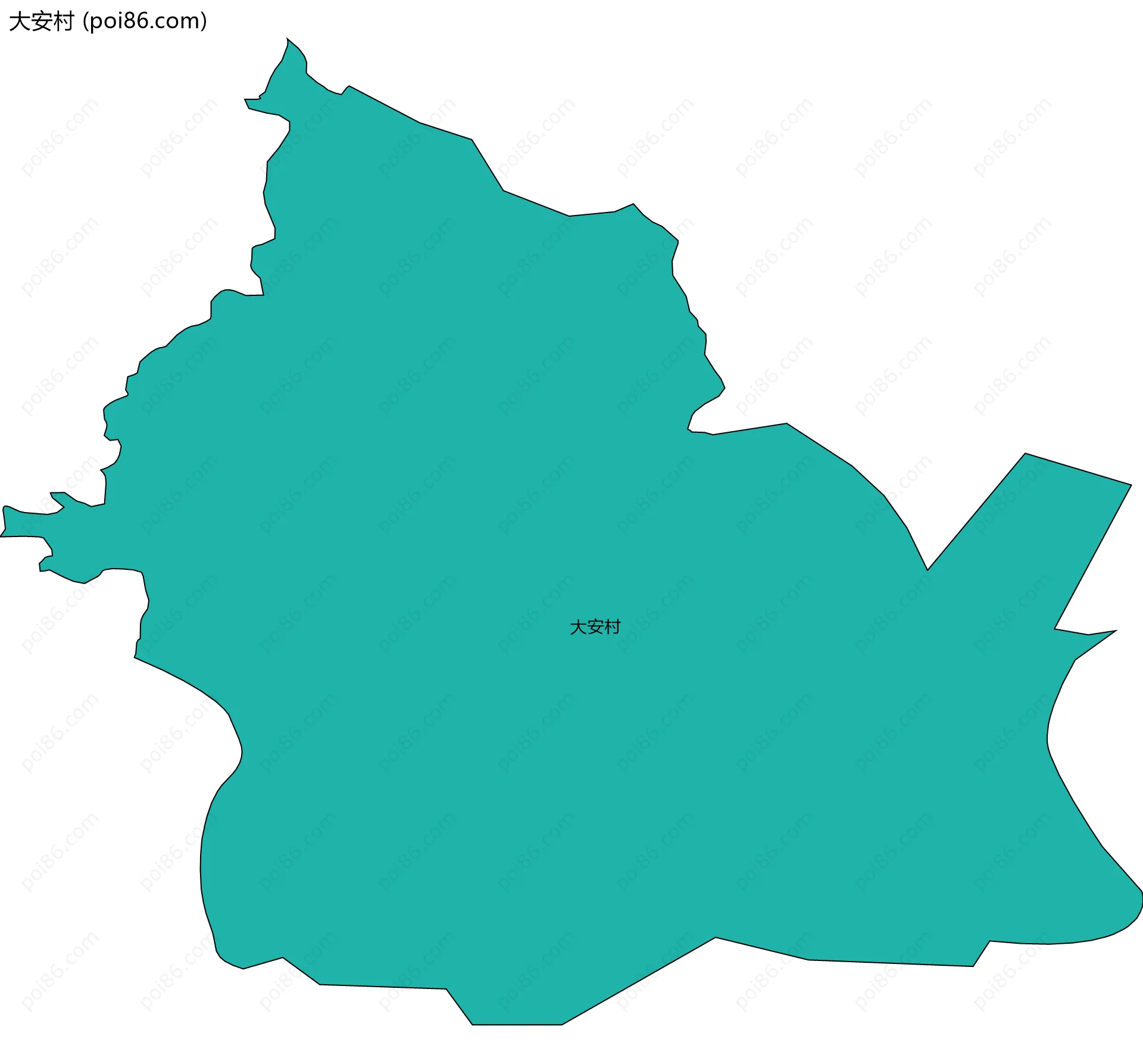 大安村边界地图