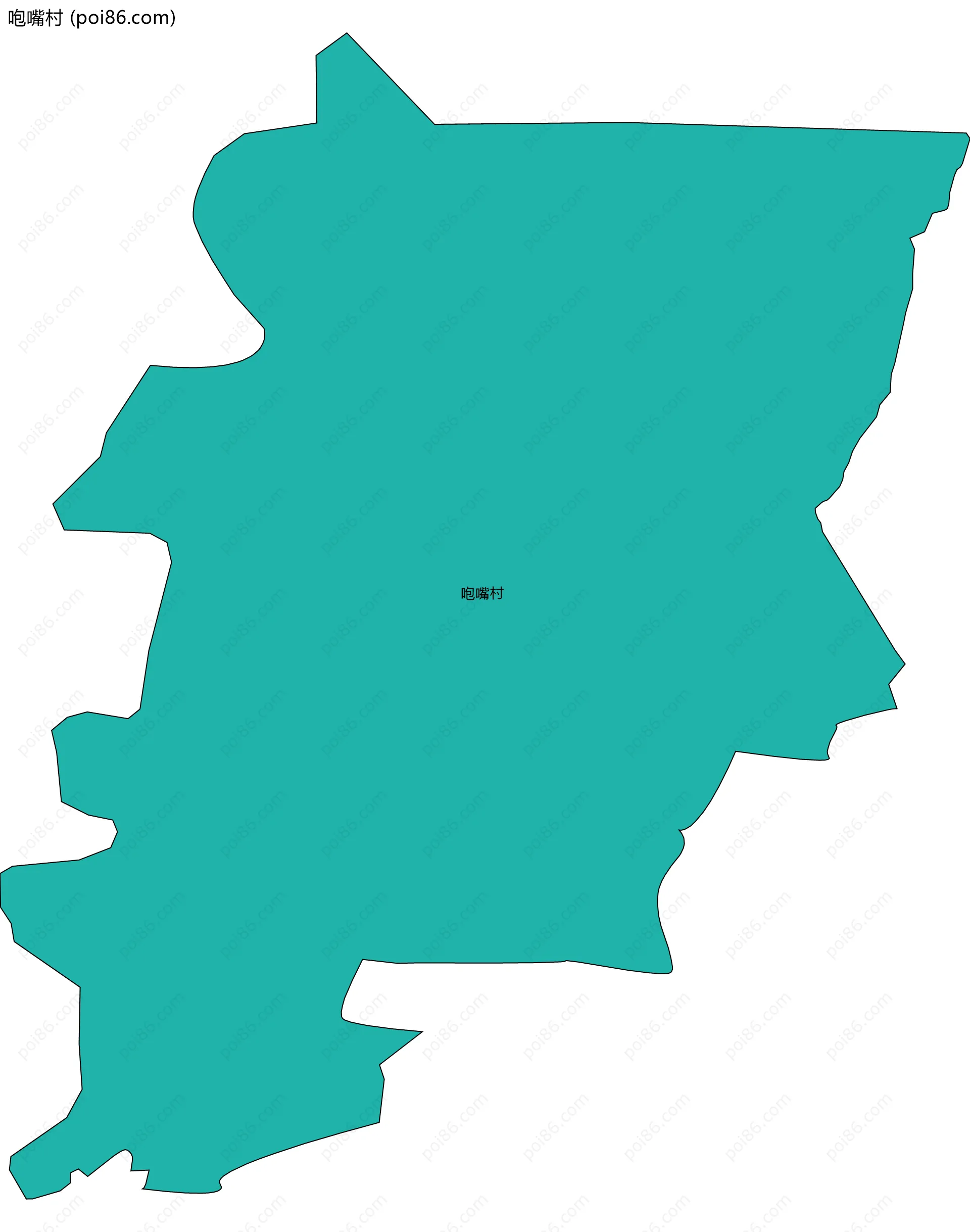 咆嘴村边界地图