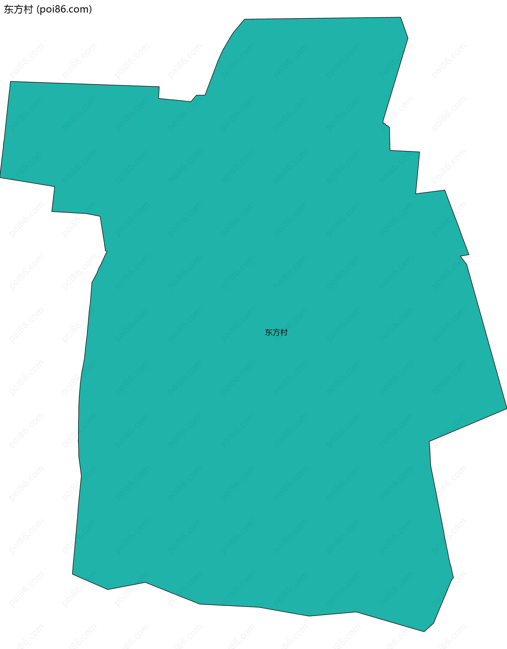 东方村边界地图