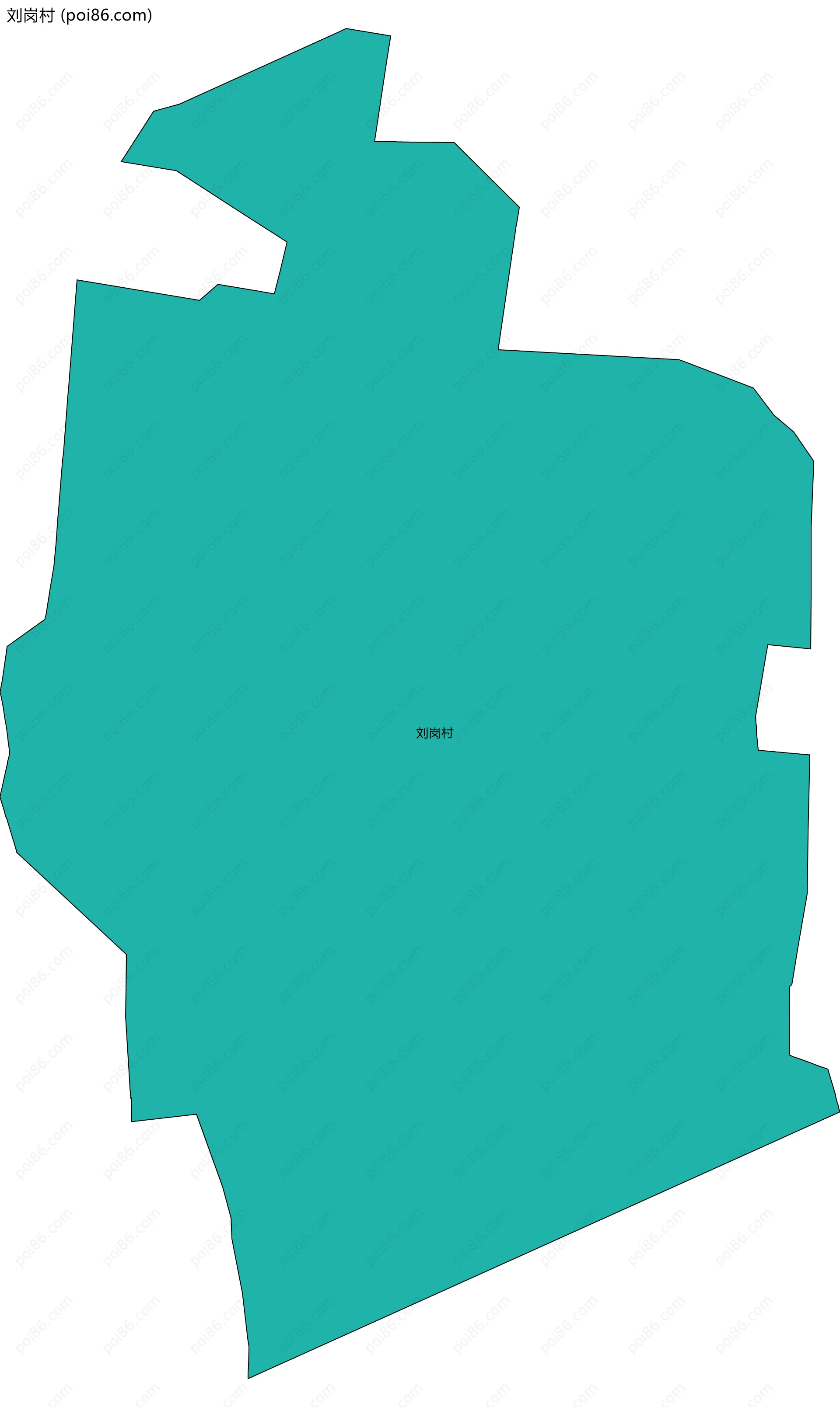 刘岗村边界地图