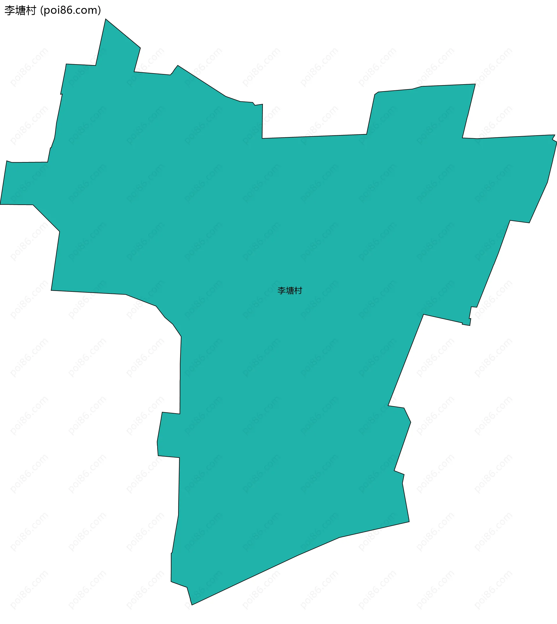 李塘村边界地图