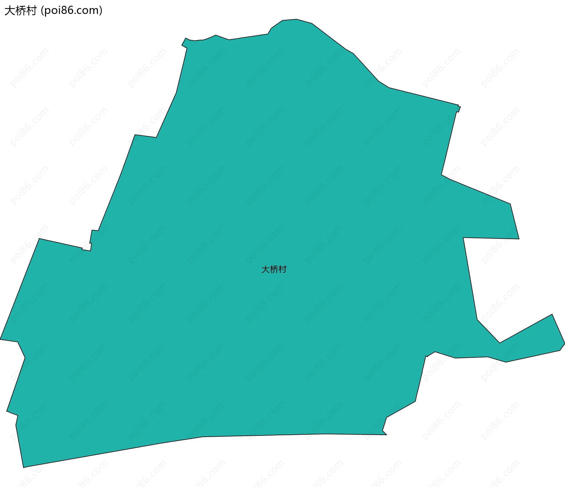 大桥村边界地图