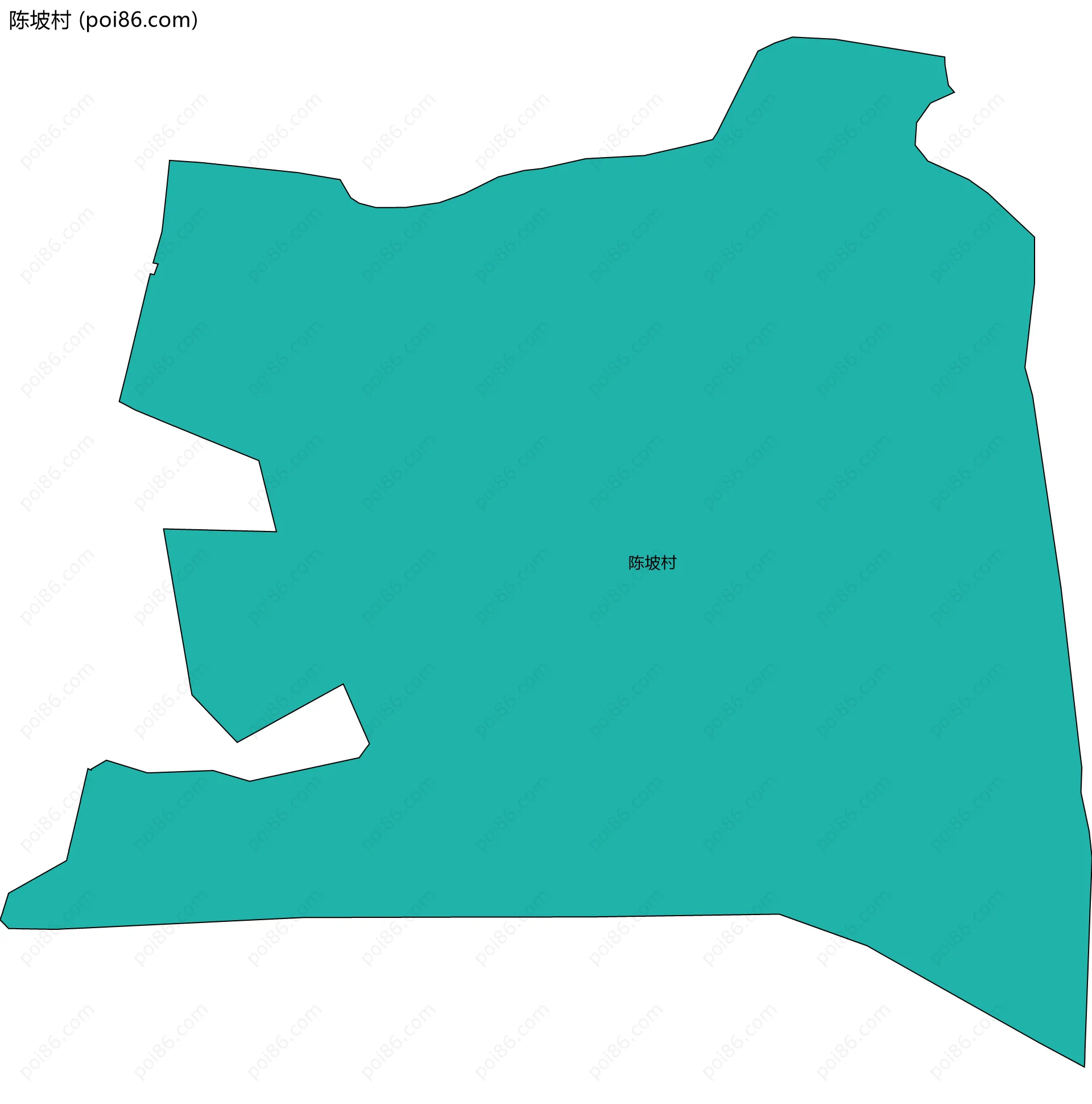 陈坡村边界地图