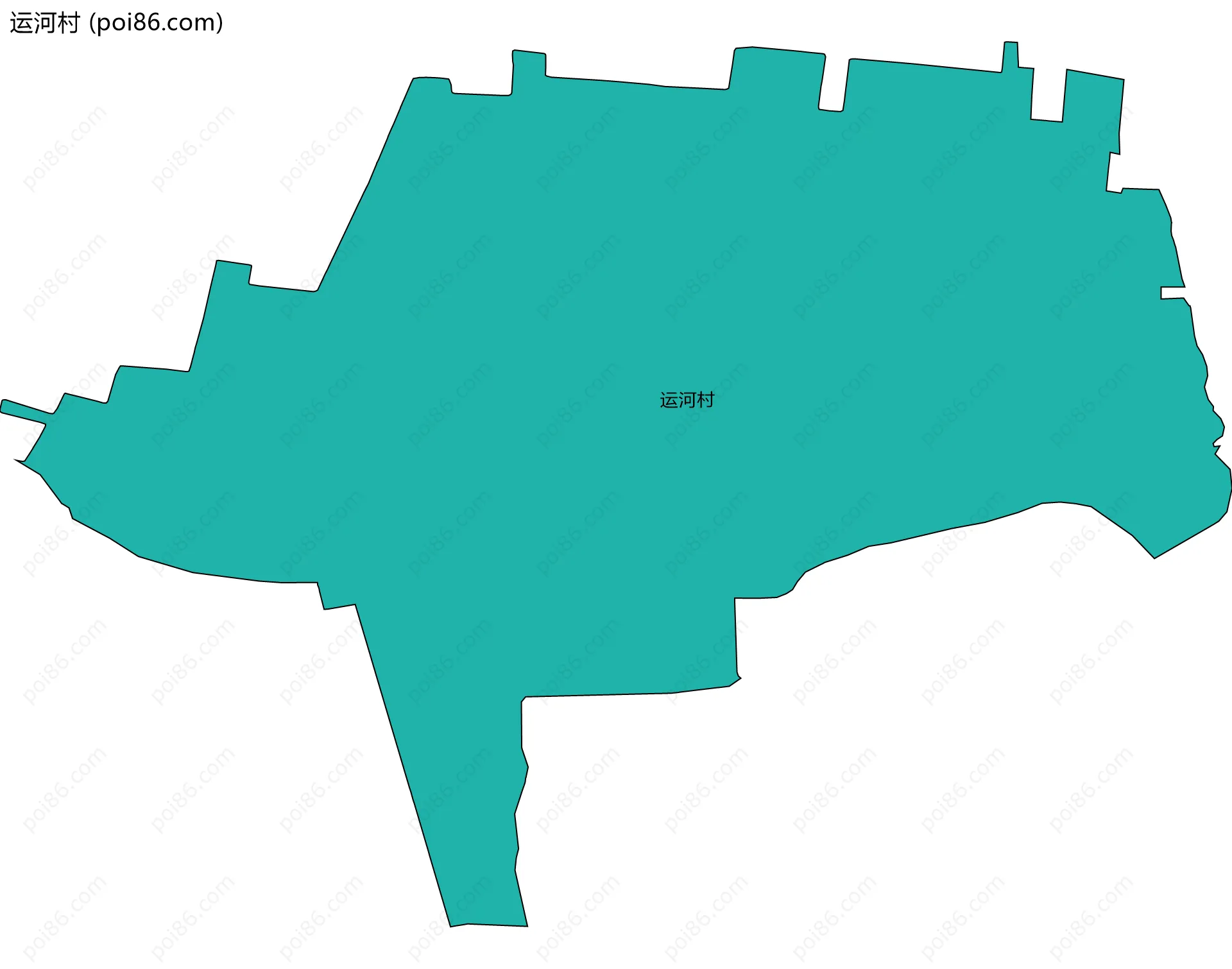 运河村边界地图