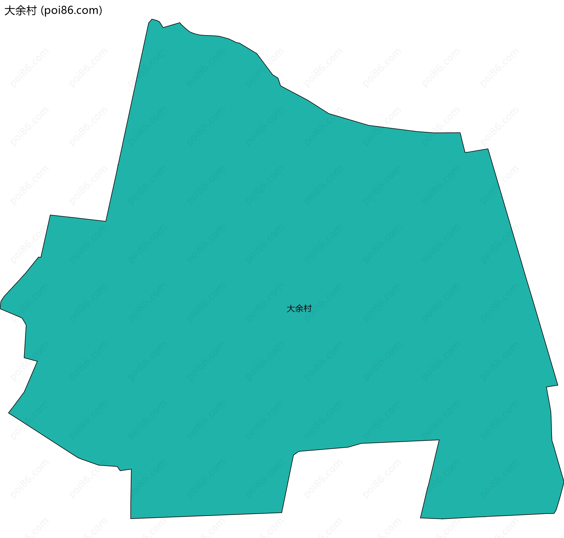 大余村边界地图