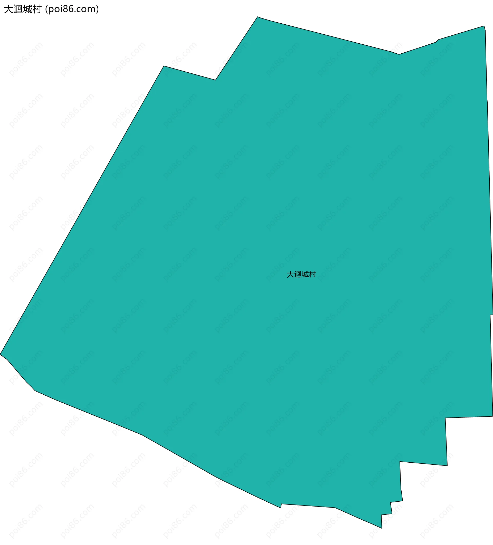 大迴城村边界地图