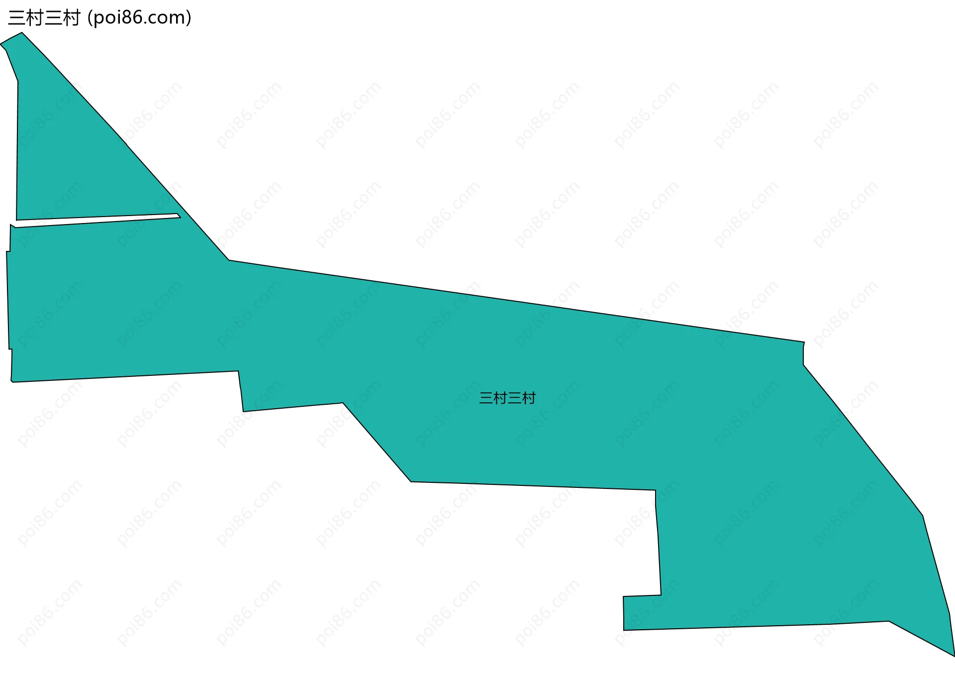 三村三村边界地图