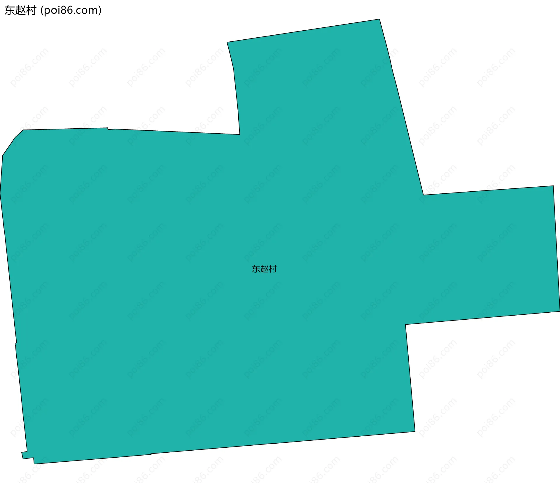 东赵村边界地图