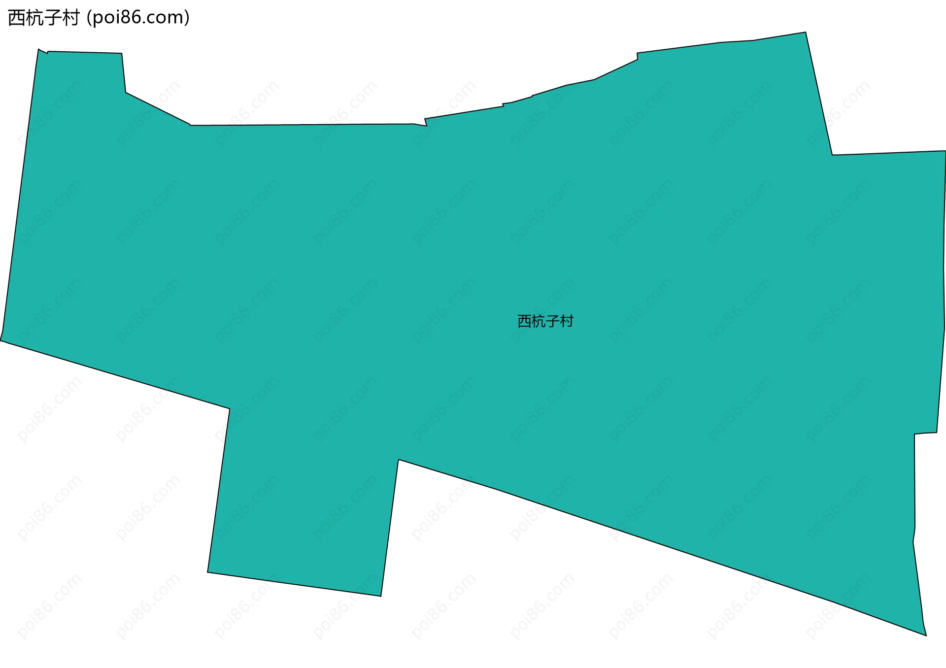 西杭子村边界地图