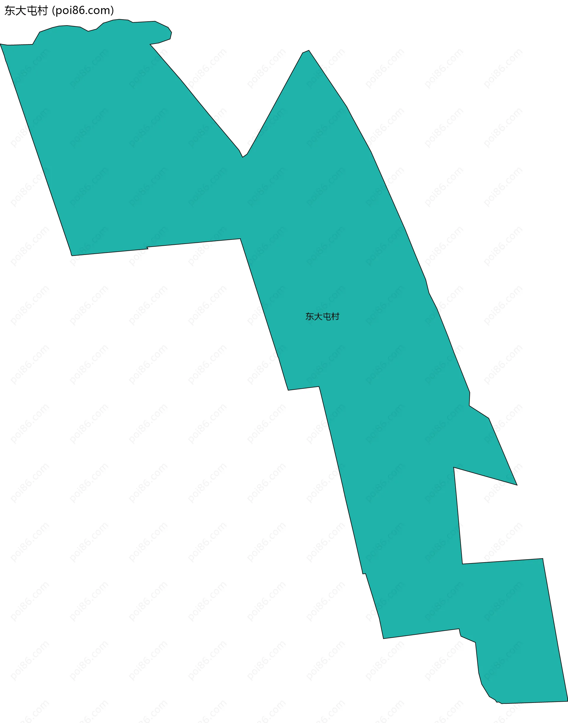 东大屯村边界地图