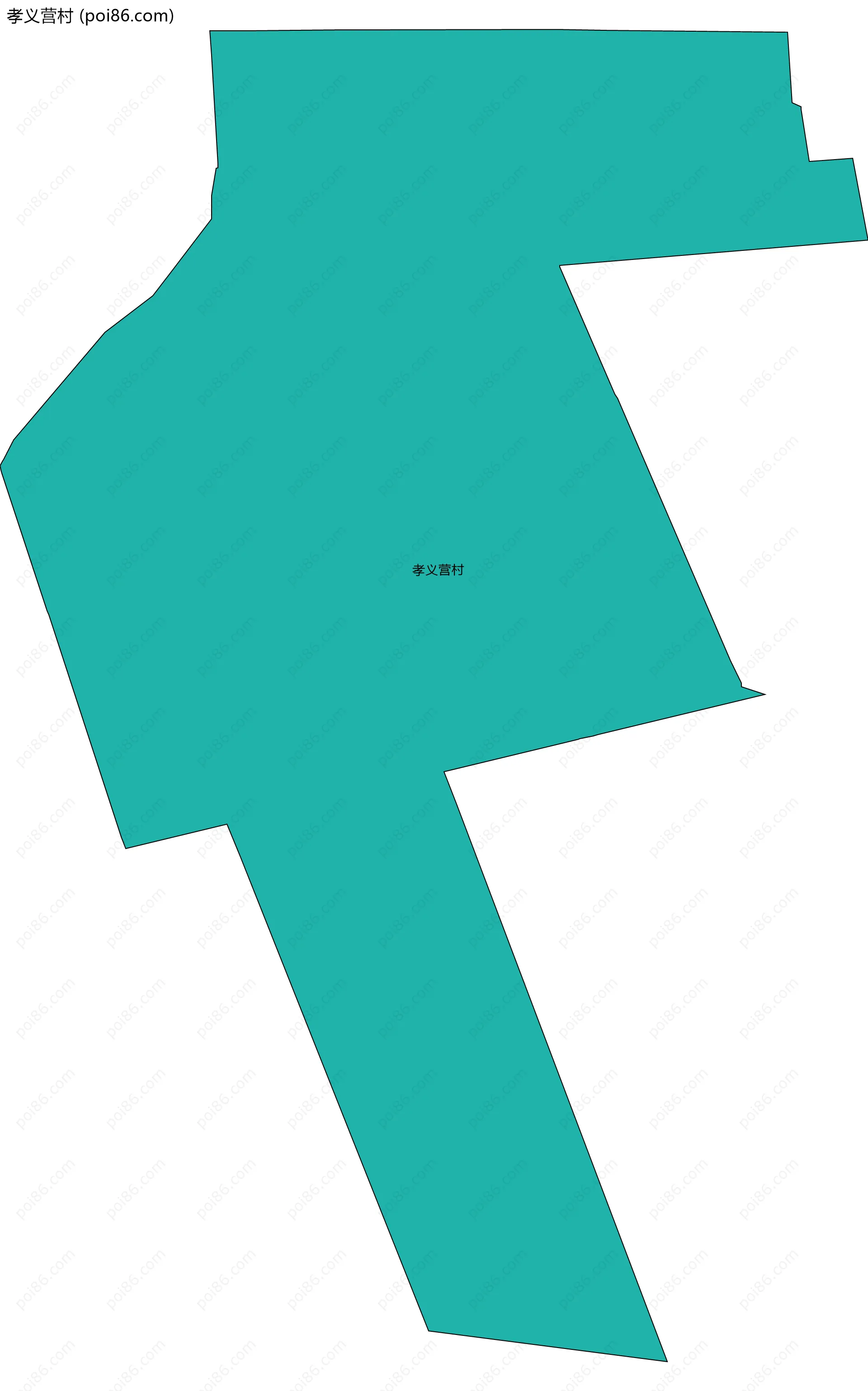 孝义营村边界地图