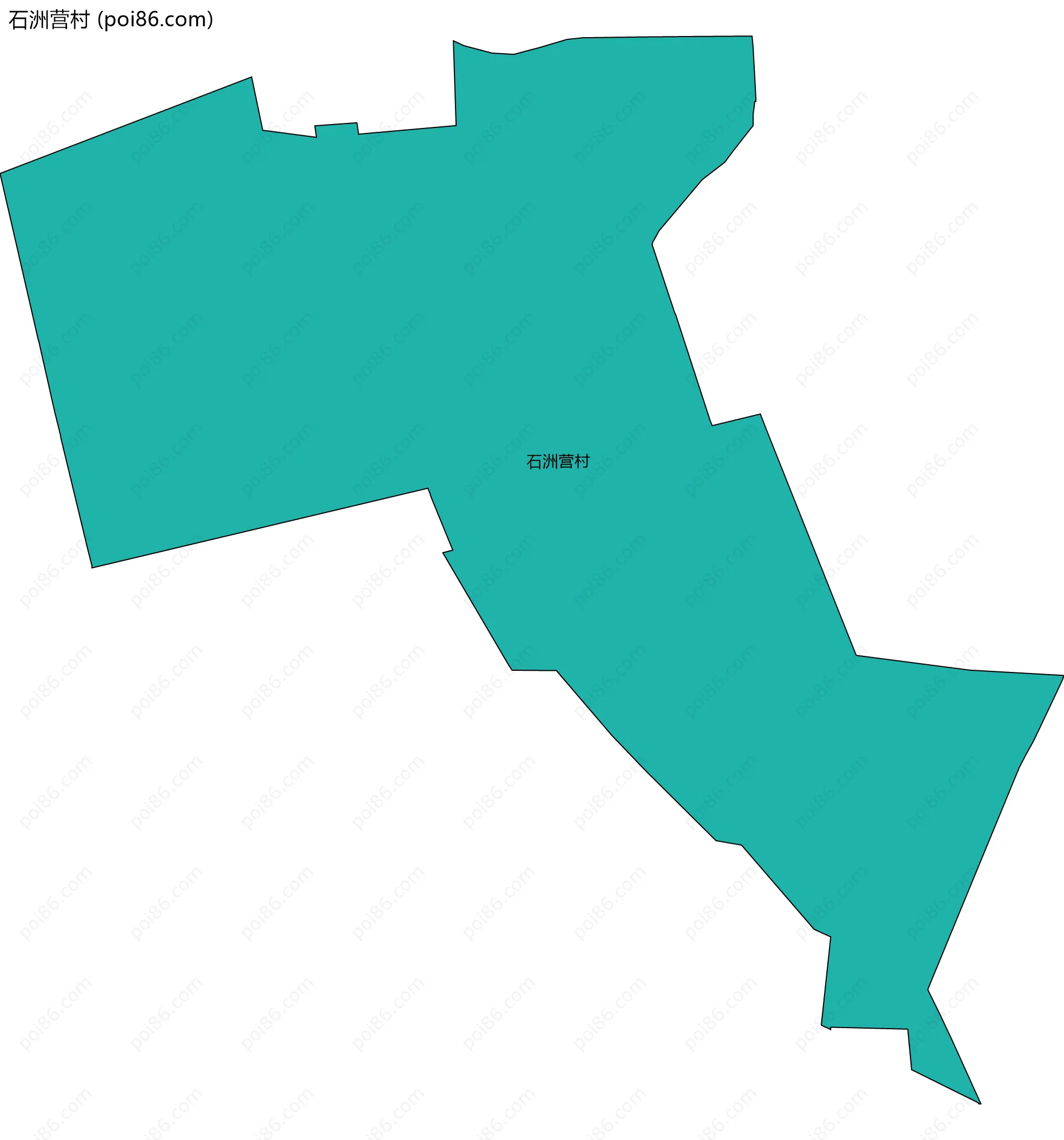 石洲营村边界地图