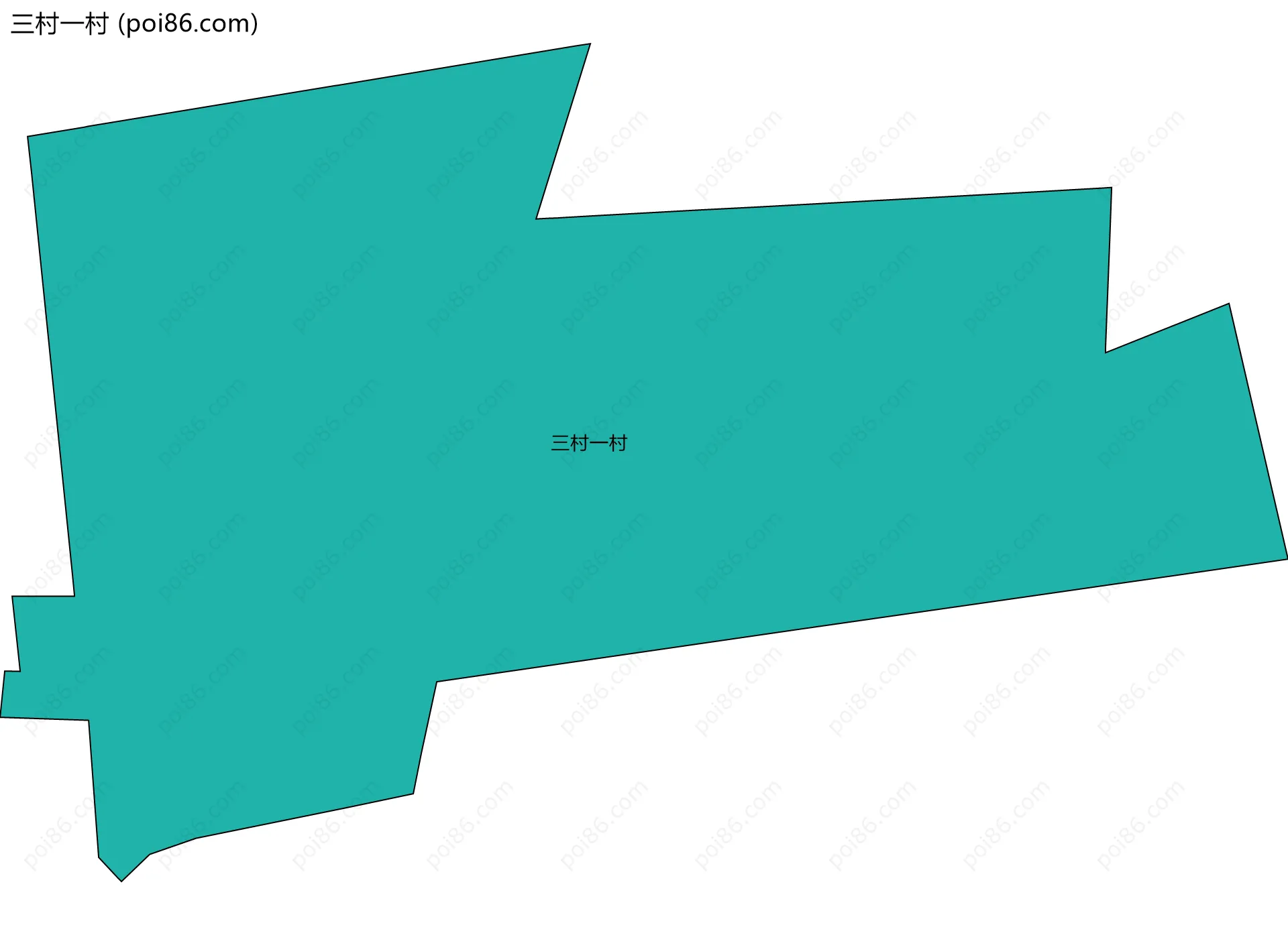 三村一村边界地图
