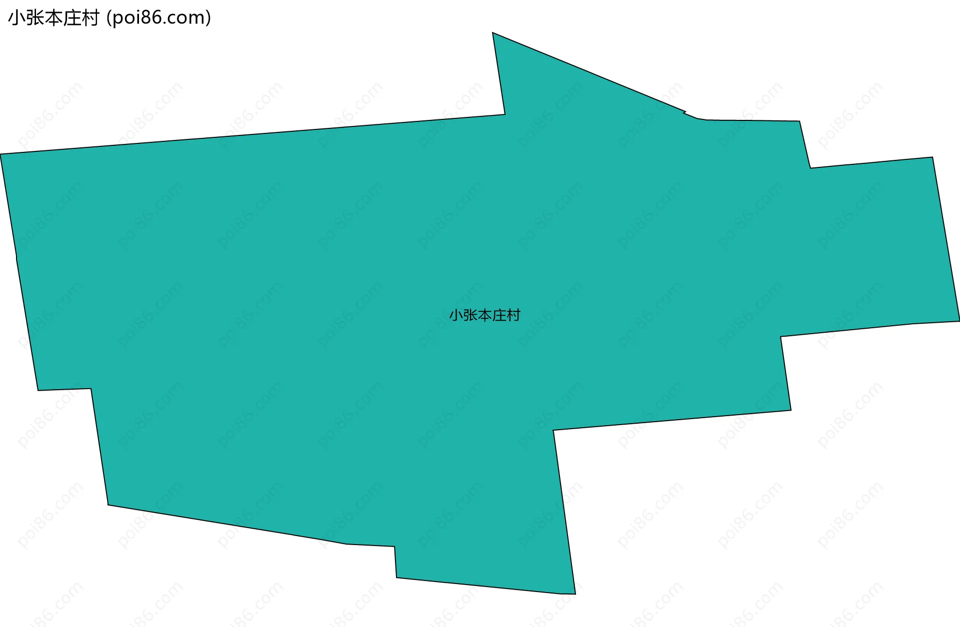 小张本庄村边界地图