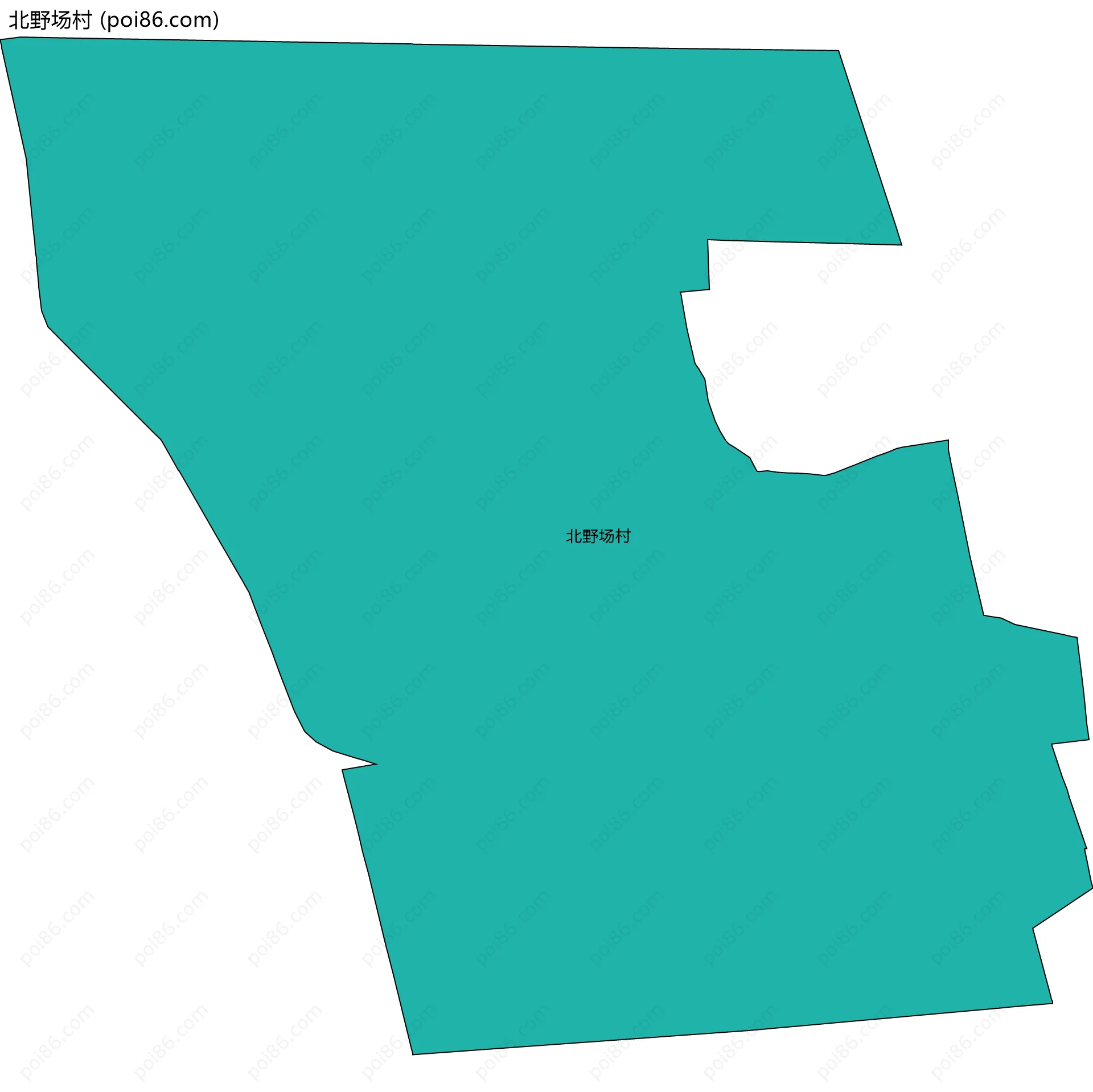 北野场村边界地图