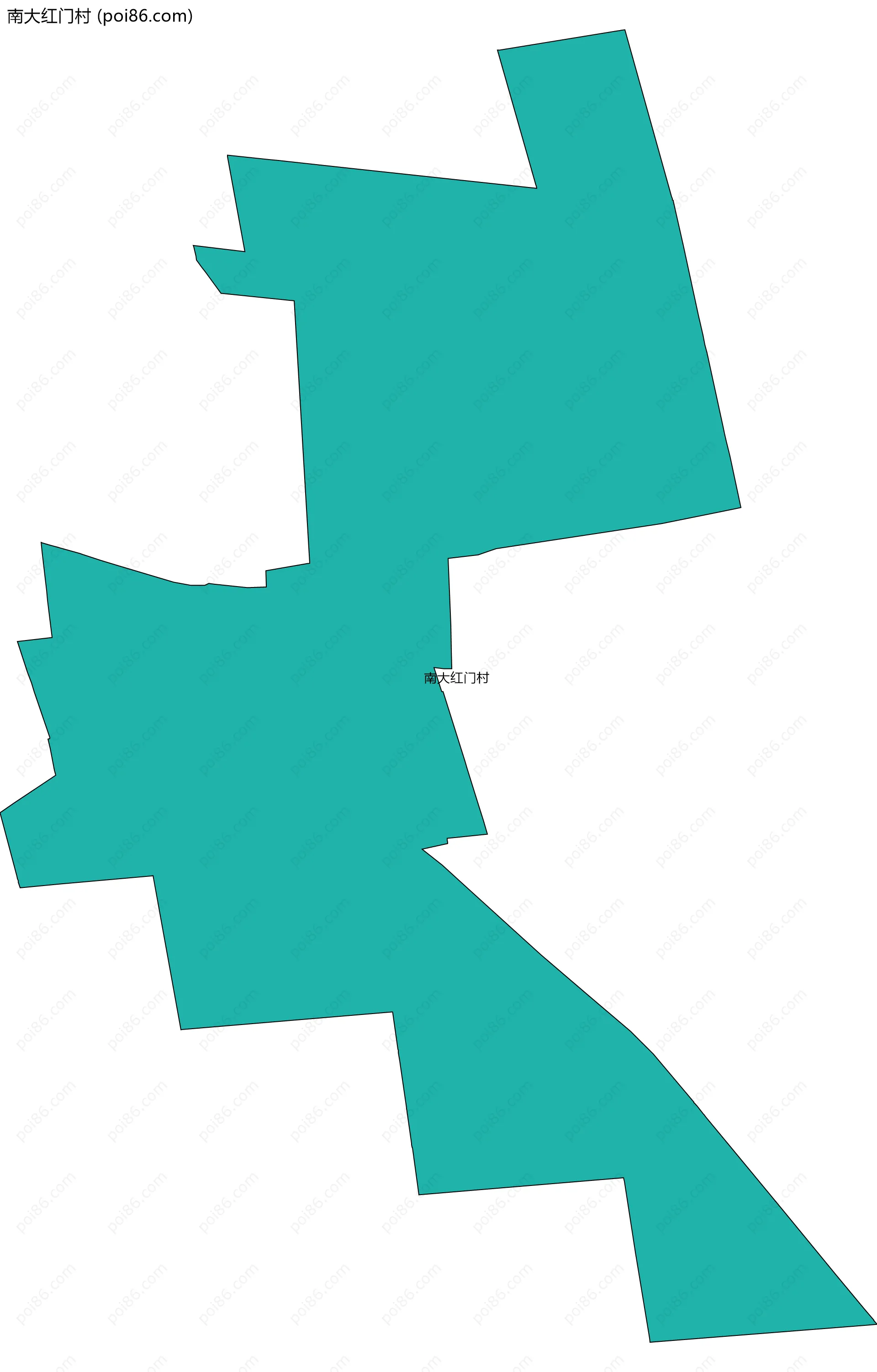 南大红门村边界地图