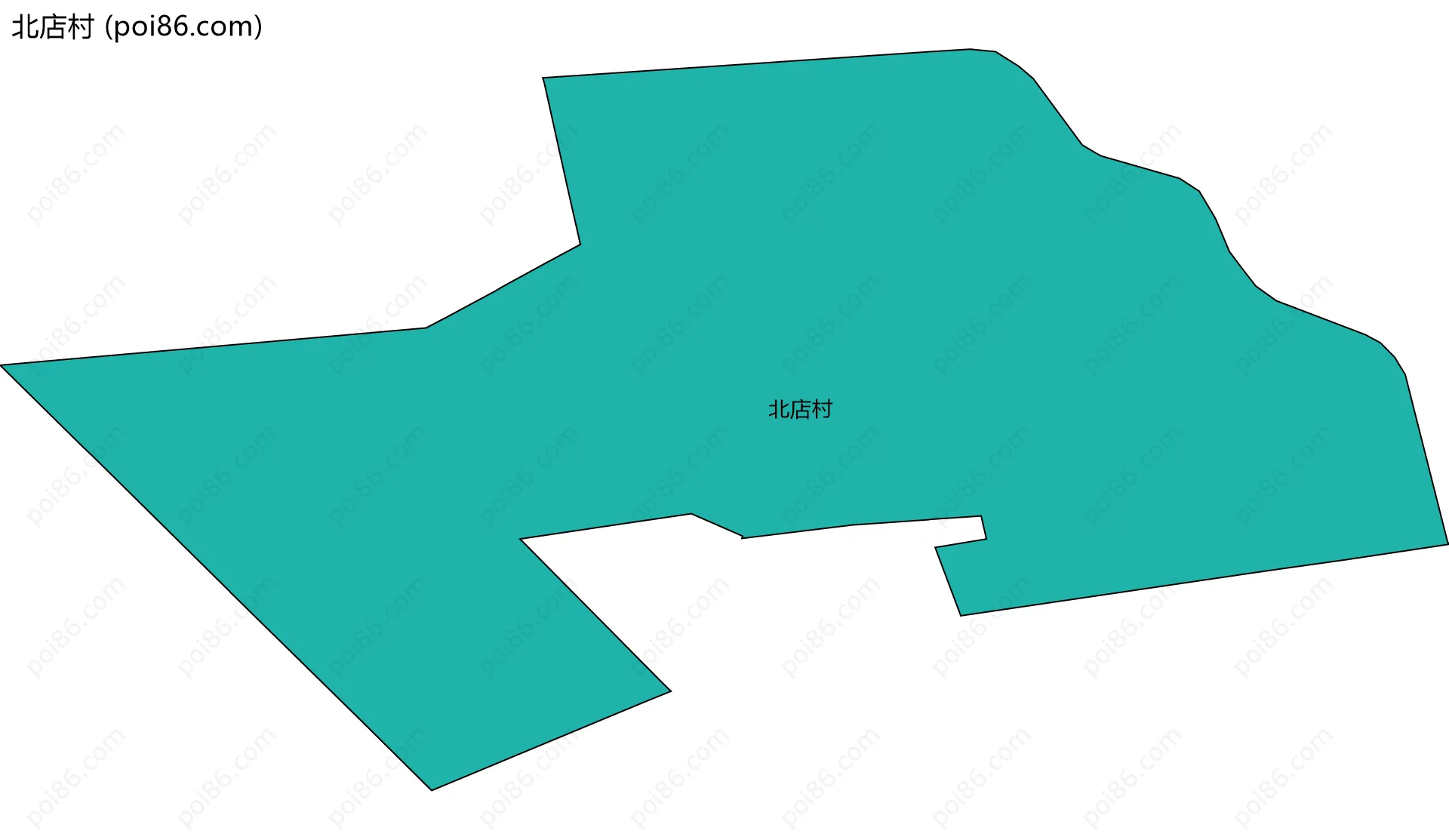 北店村边界地图