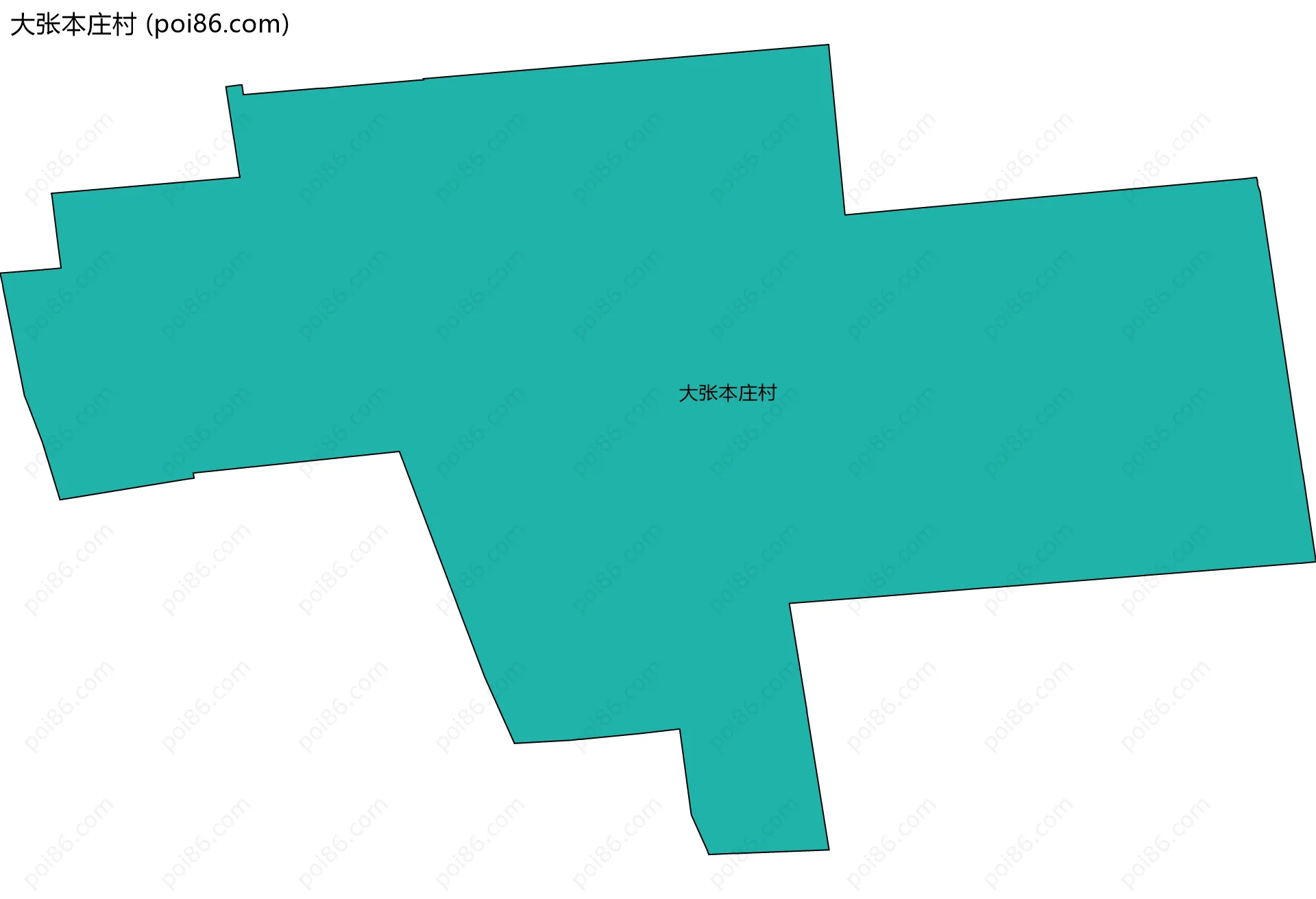 大张本庄村边界地图