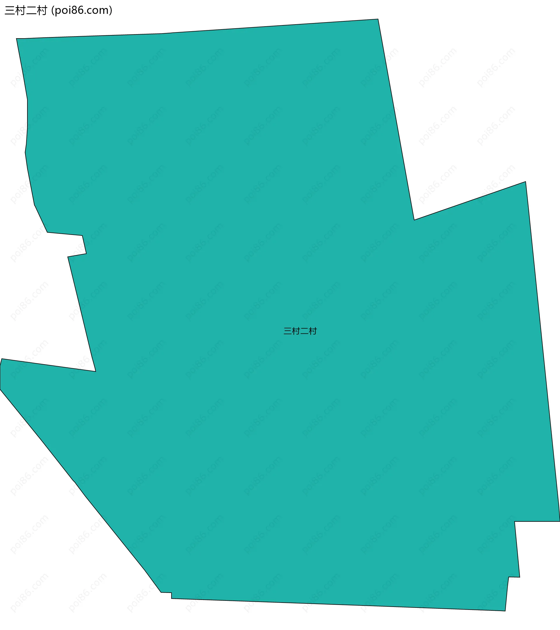 三村二村边界地图