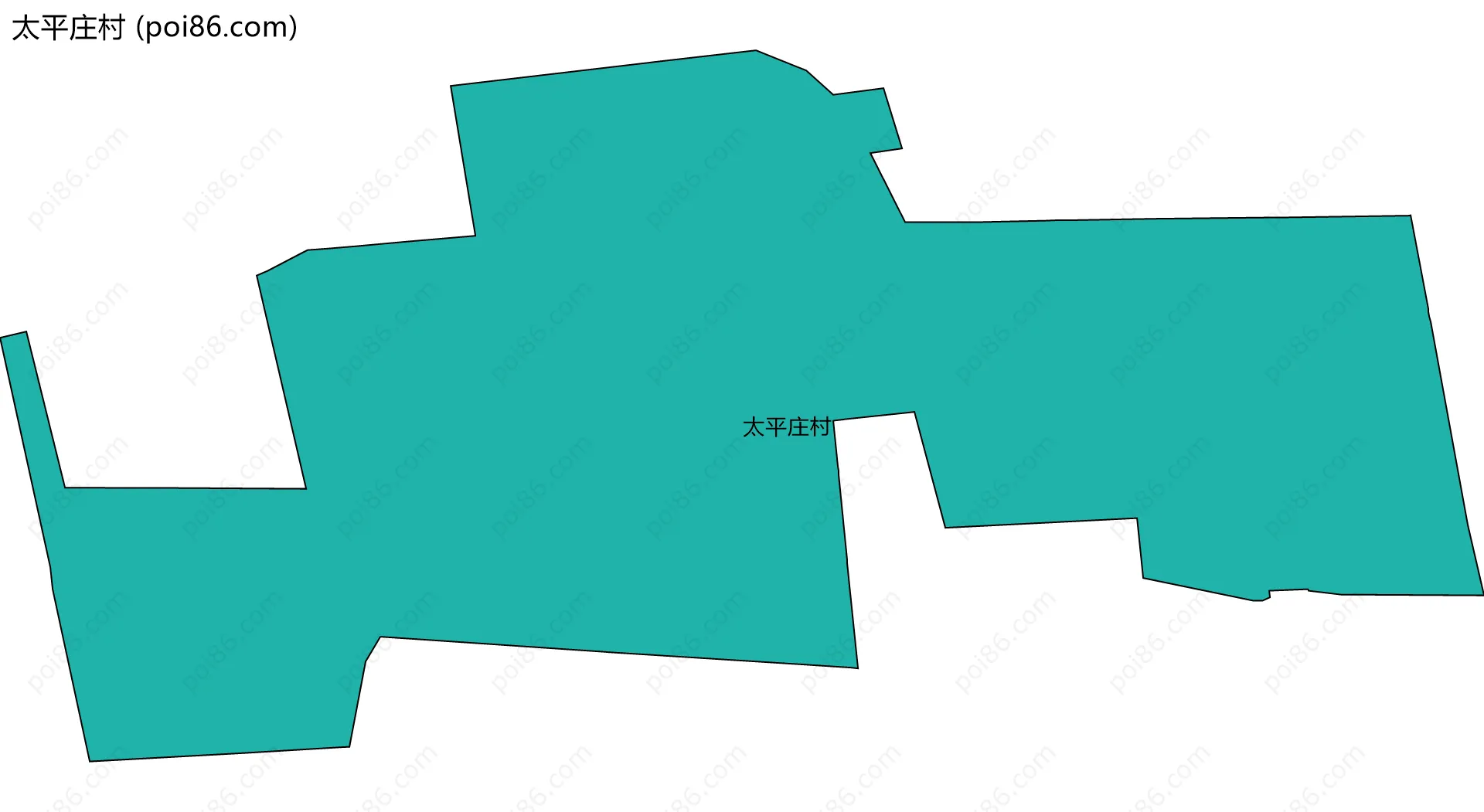 太平庄村边界地图