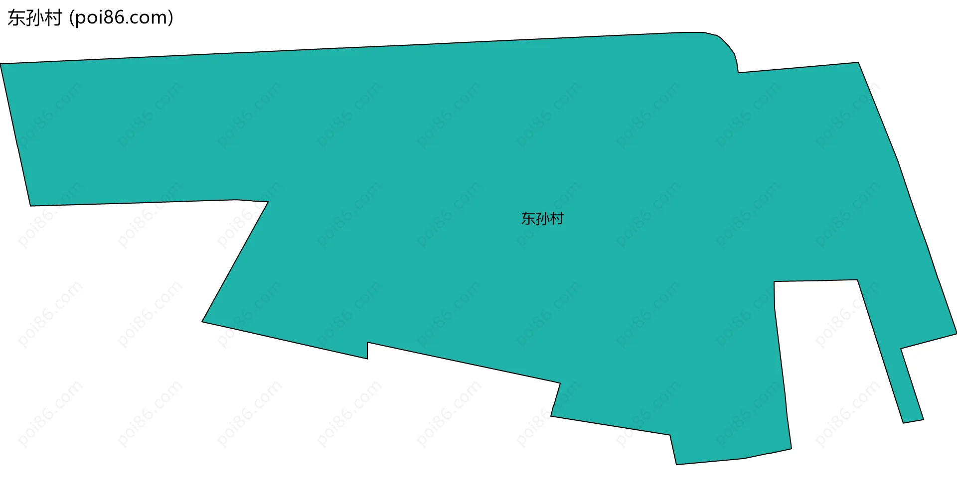 东孙村边界地图