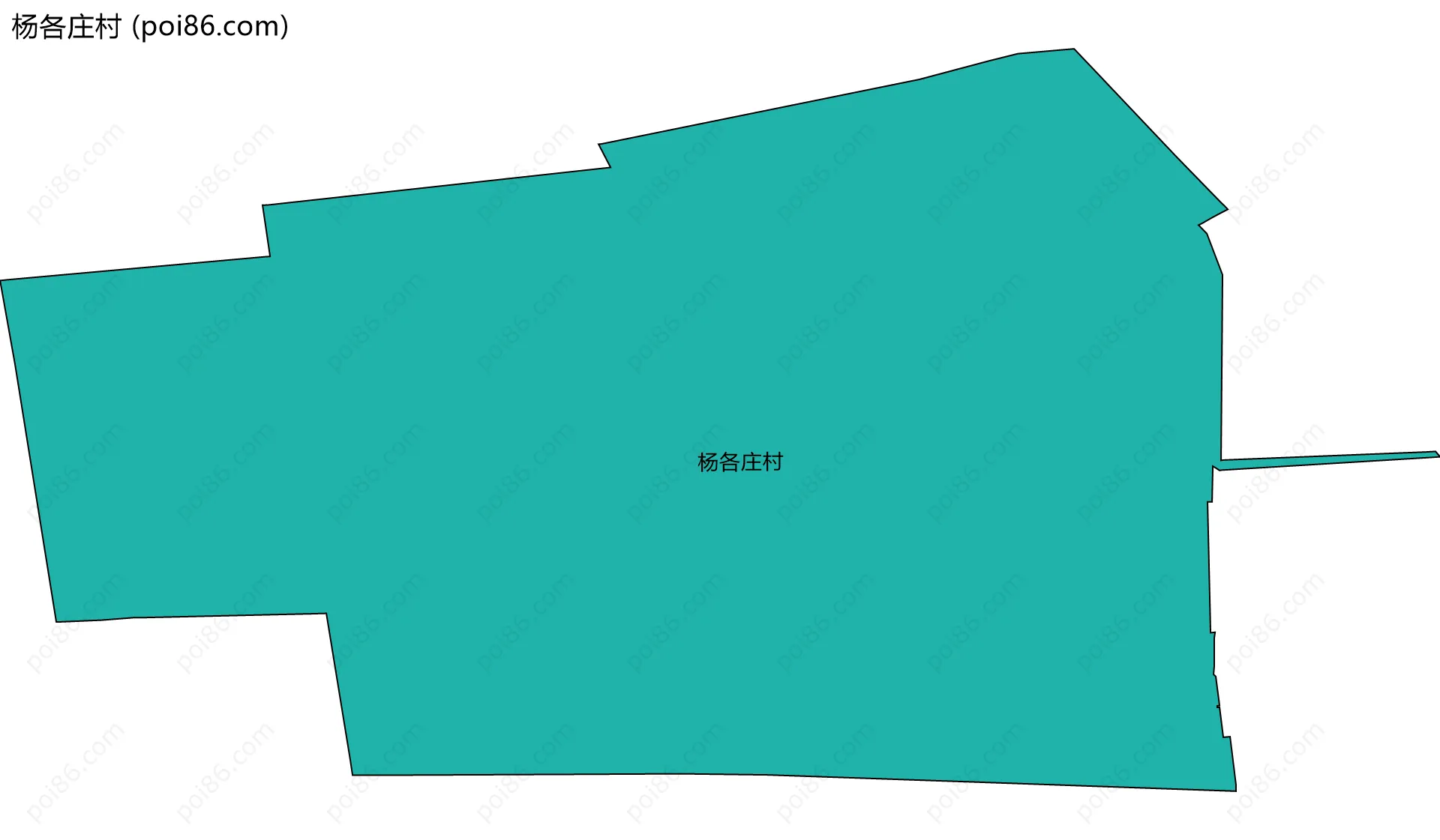 杨各庄村边界地图