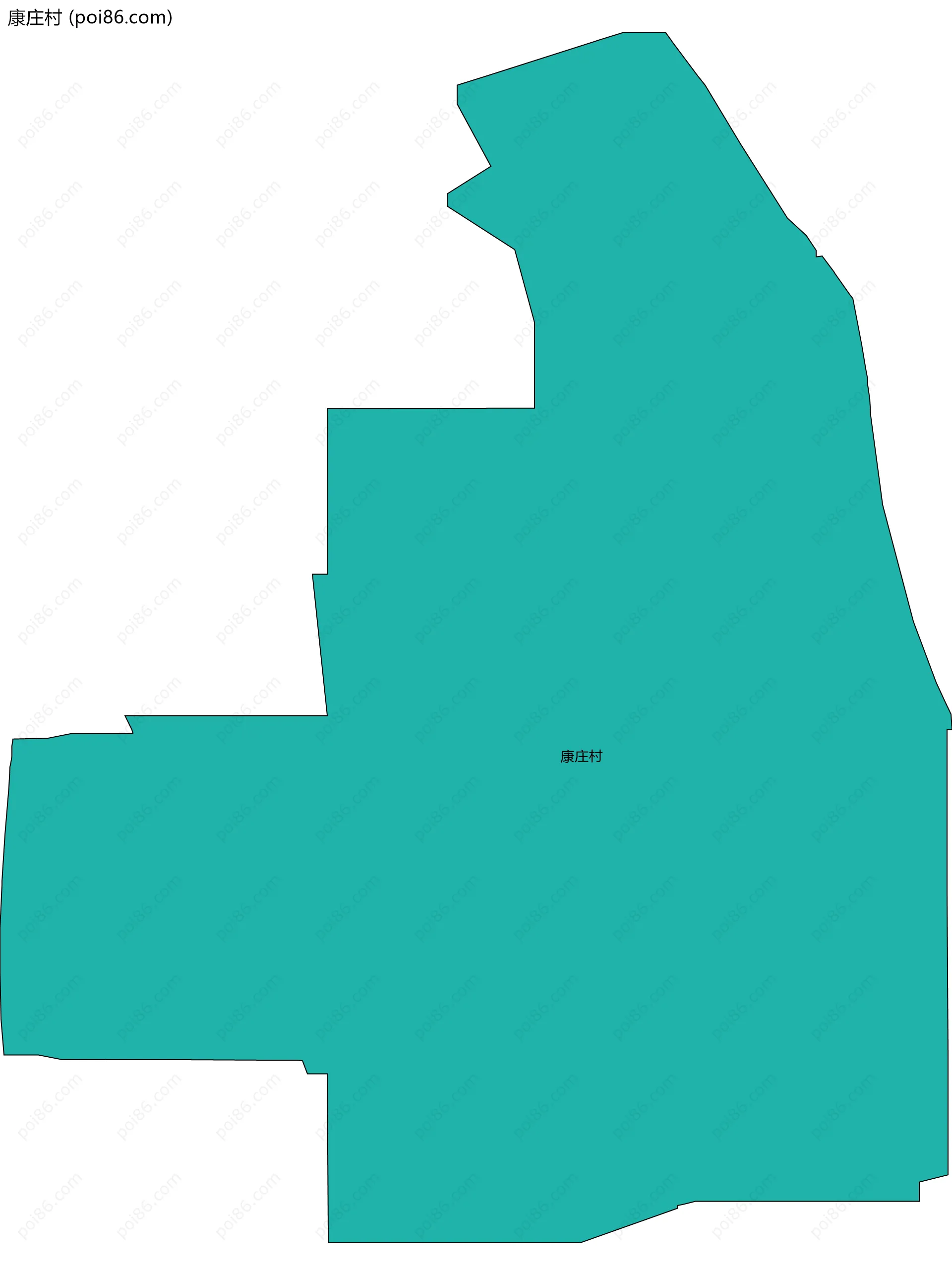 康庄村边界地图