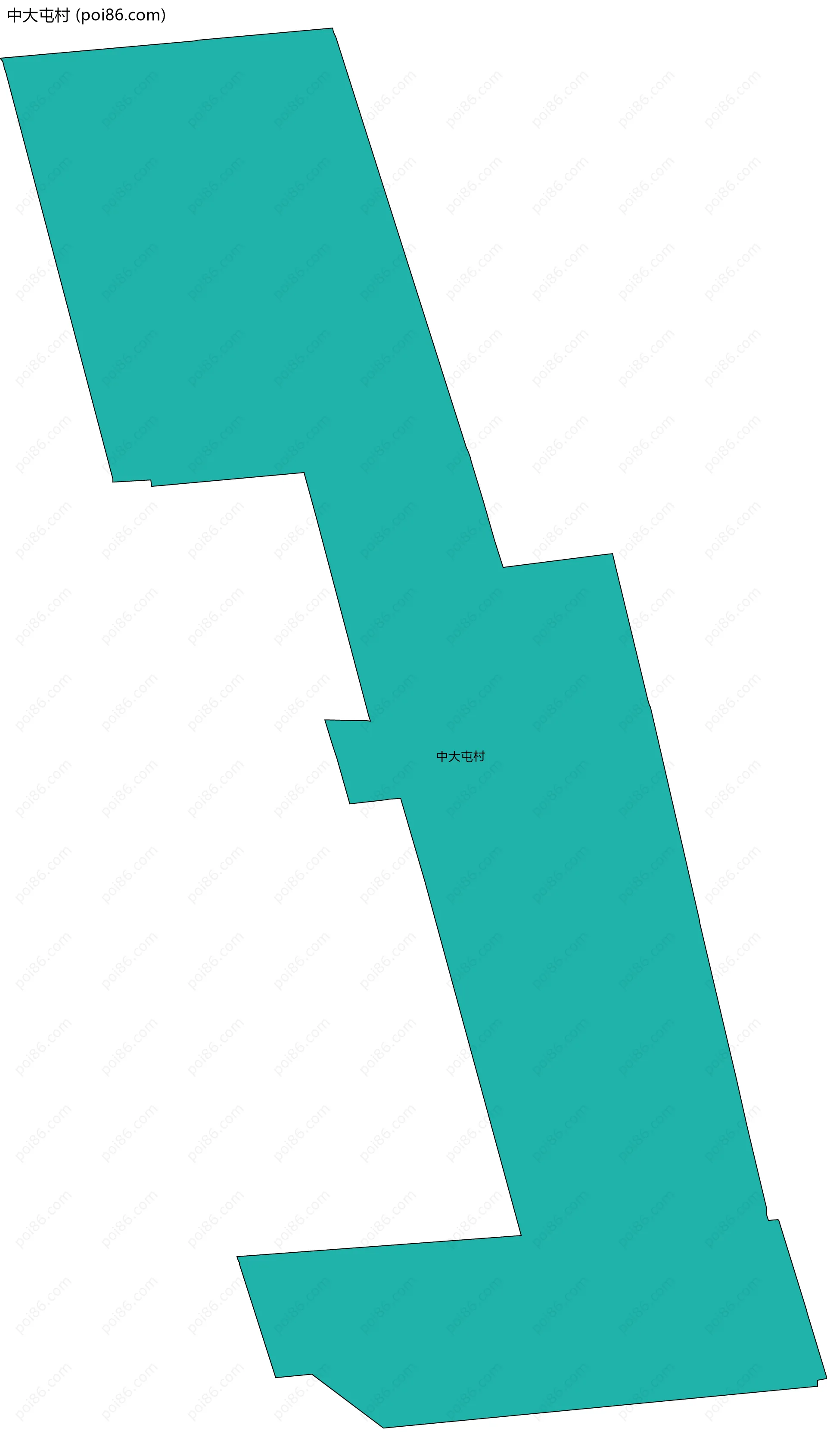 中大屯村边界地图