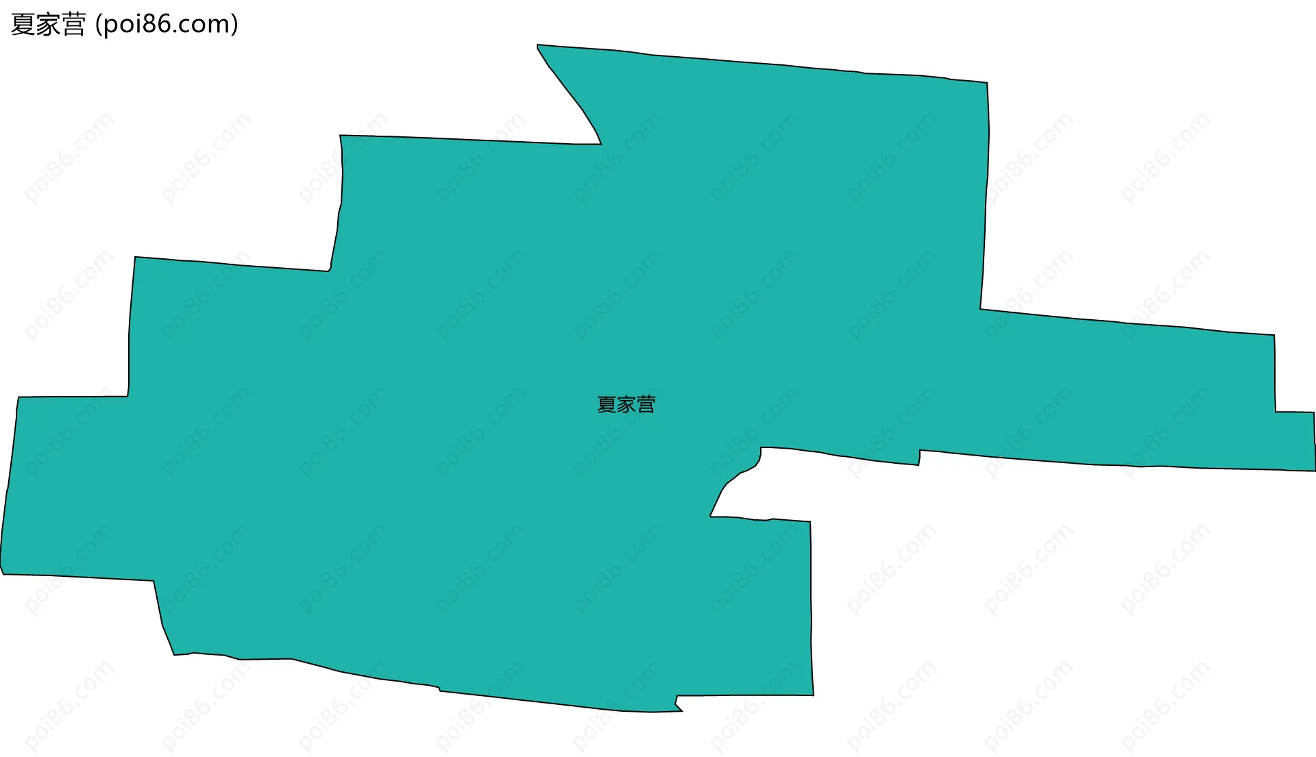 夏家营边界地图